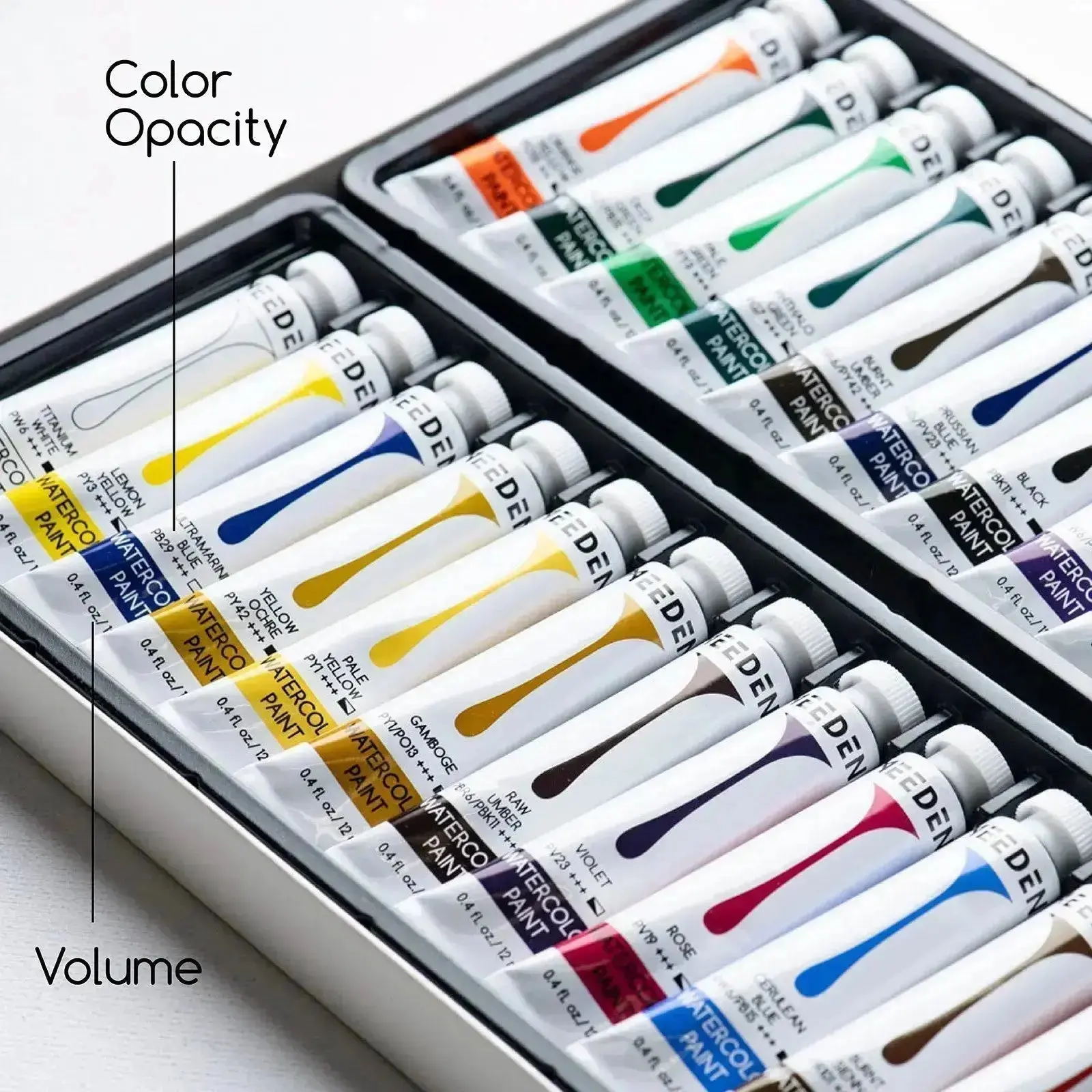 MEEDEN Watercolor Paint Set, 24 Tubes, 12 ml / 0.41 oz - Image 3