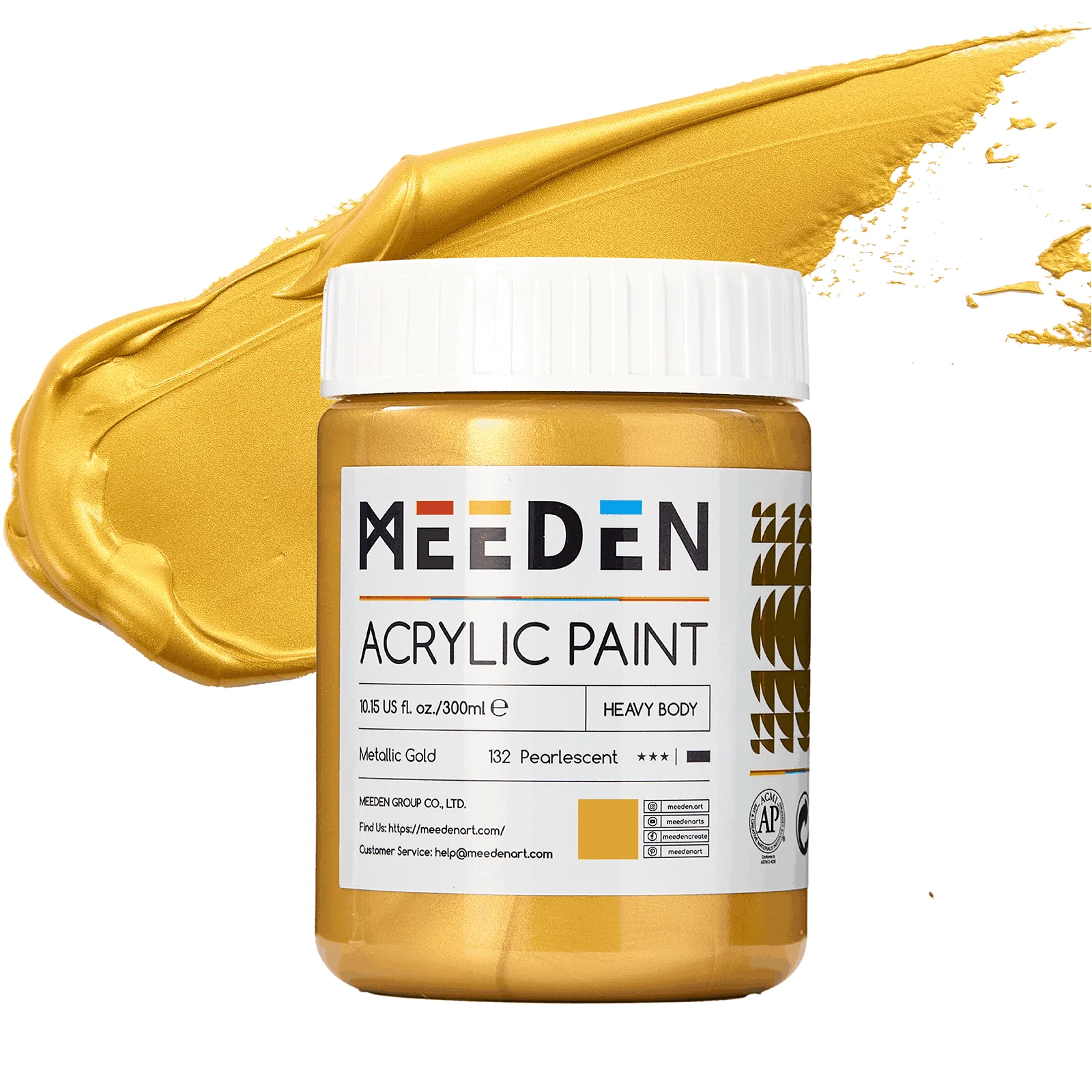 MEEDN Silver Metallic Acrylic Paint, 300ml - Image 3