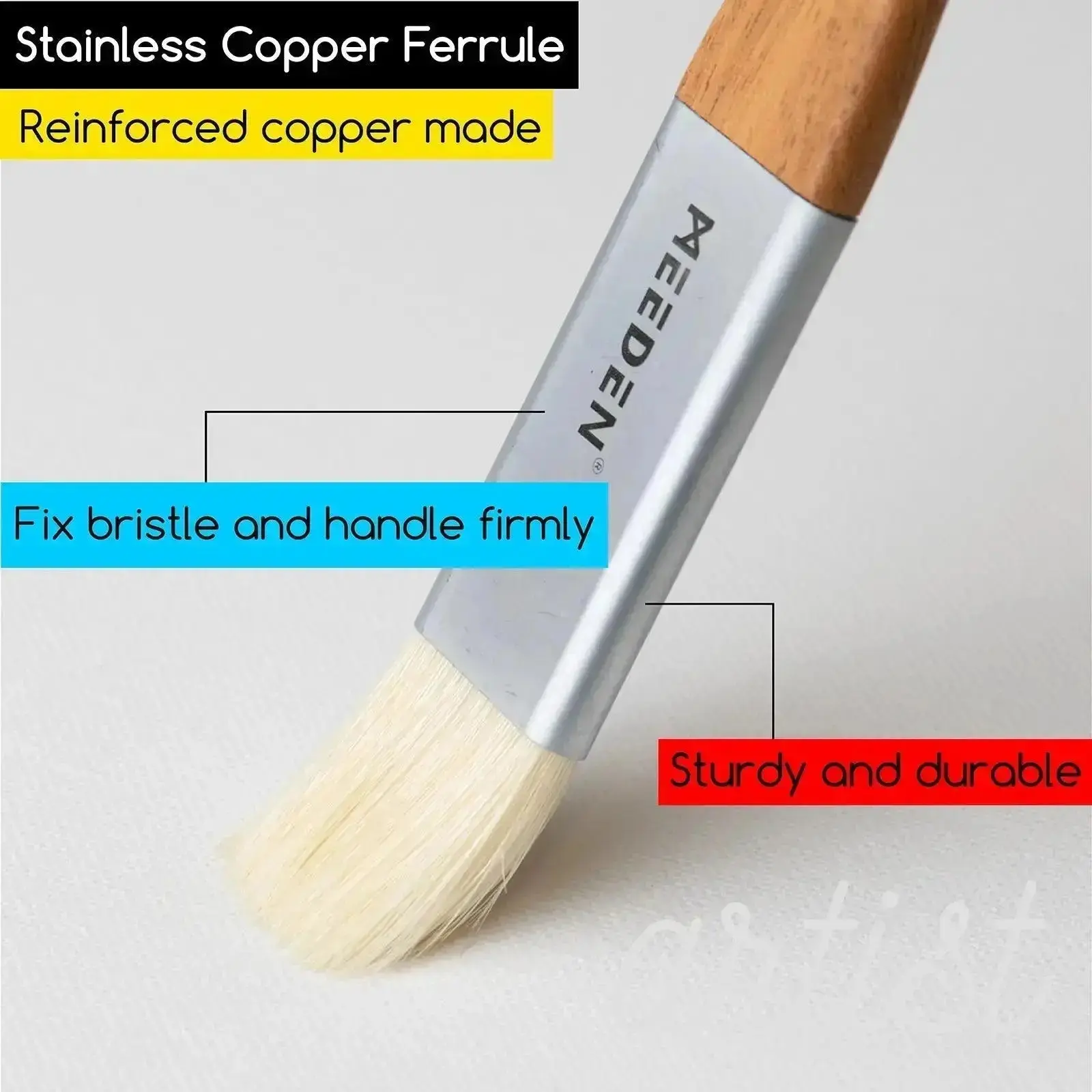 MEEDEN Professional 10 Pcs Oil Paint Brush Set - Image 6