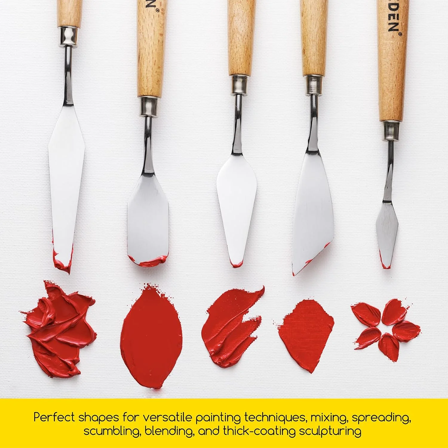 MEEDEN Artist Stainless Steel Palette Knife, 5 Pcs Set - Image 5