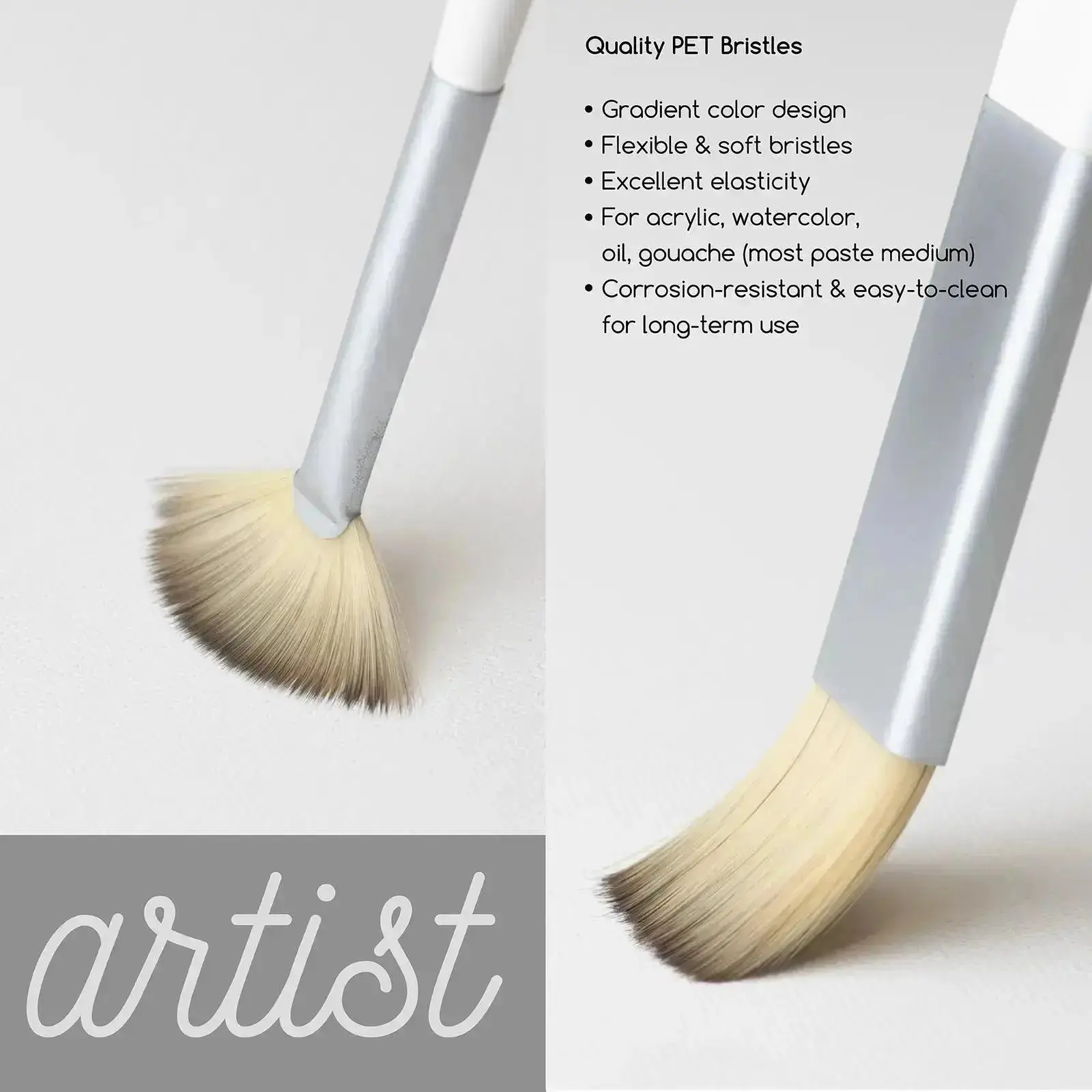 MEEDEN Acrylic Paint Brush Set of 15 Pcs - Image 3