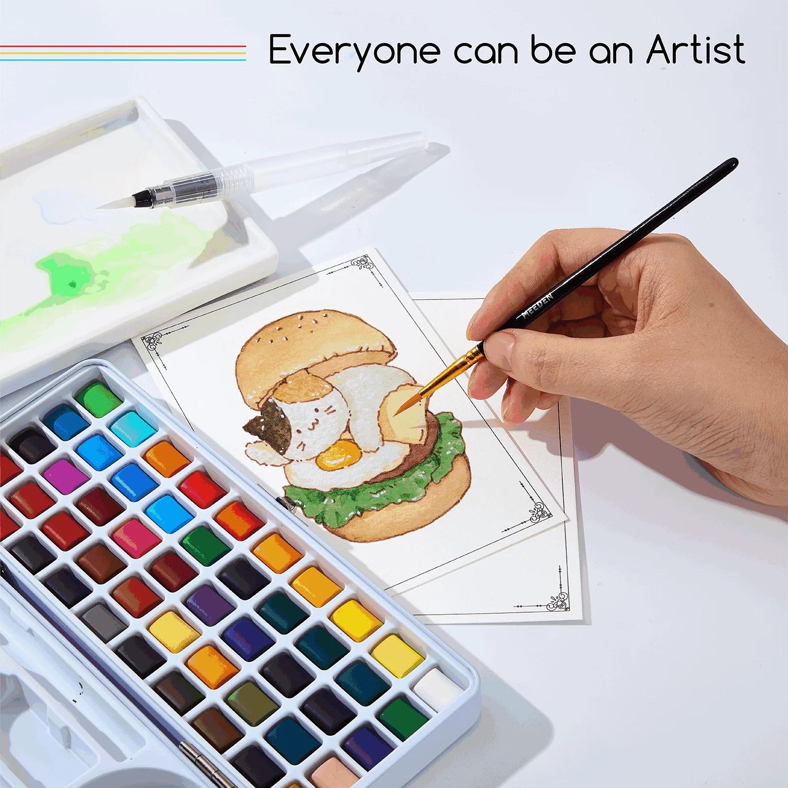 MEEDEN Travel Watercolor Paint Set , 50 Colors - Image 6