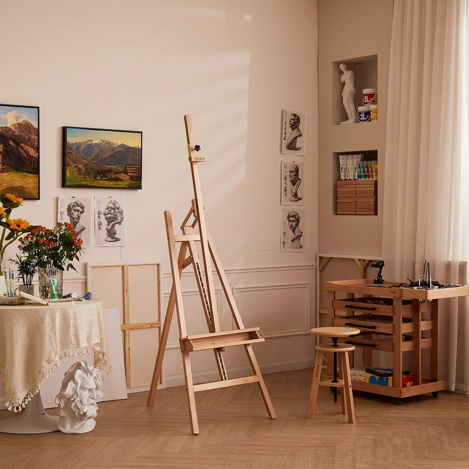 MEEDEN Large A-Frame Adjustable Artist Easel Stand-W09B - Image 3