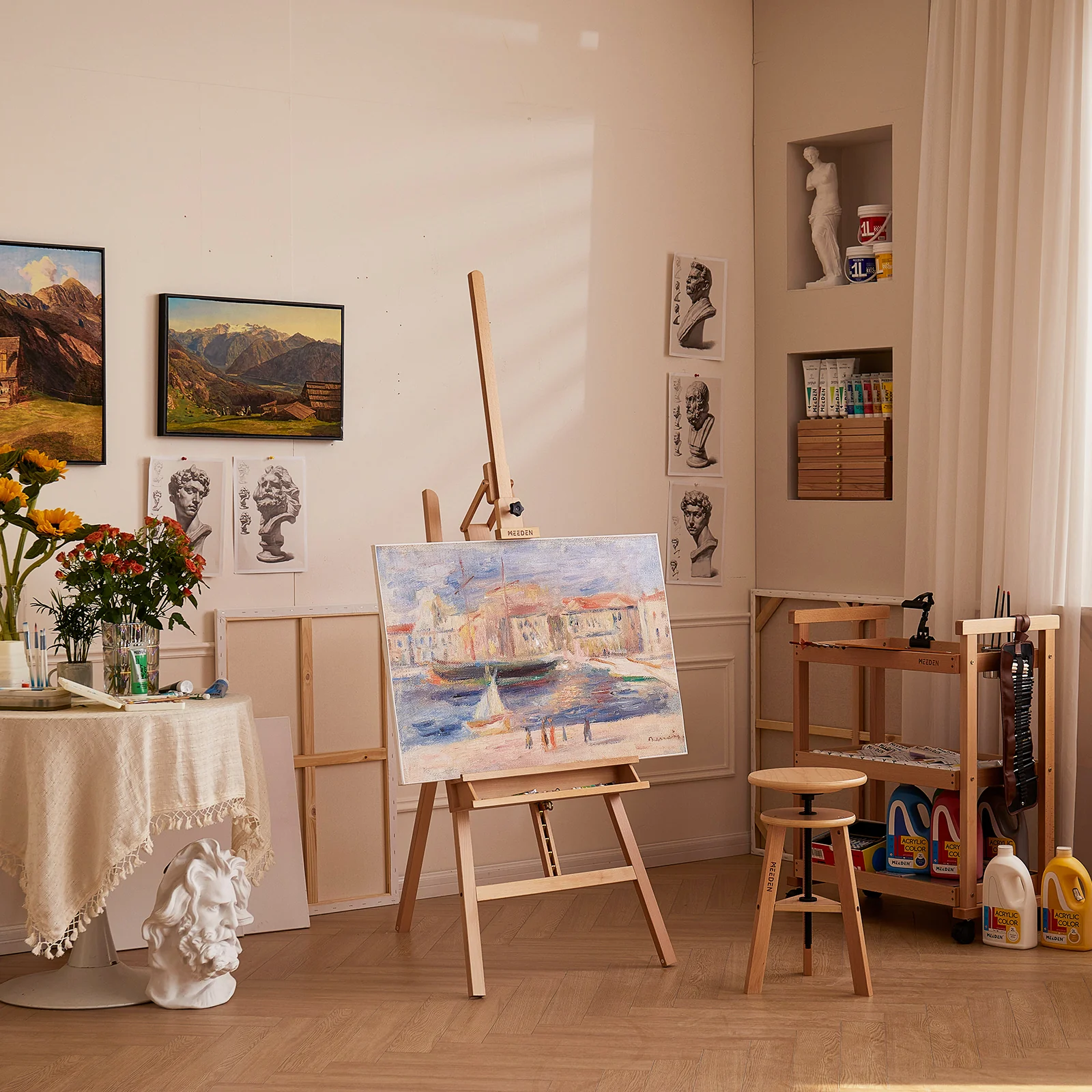 MEEDEN Large A-Frame Adjustable Artist Easel Stand-W09B - Image 4