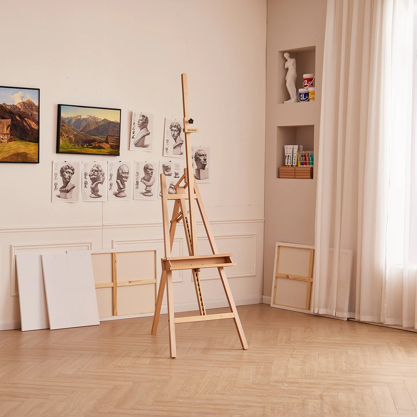 MEEDEN Large A-Frame Adjustable Artist Easel Stand-W09B - Image 6