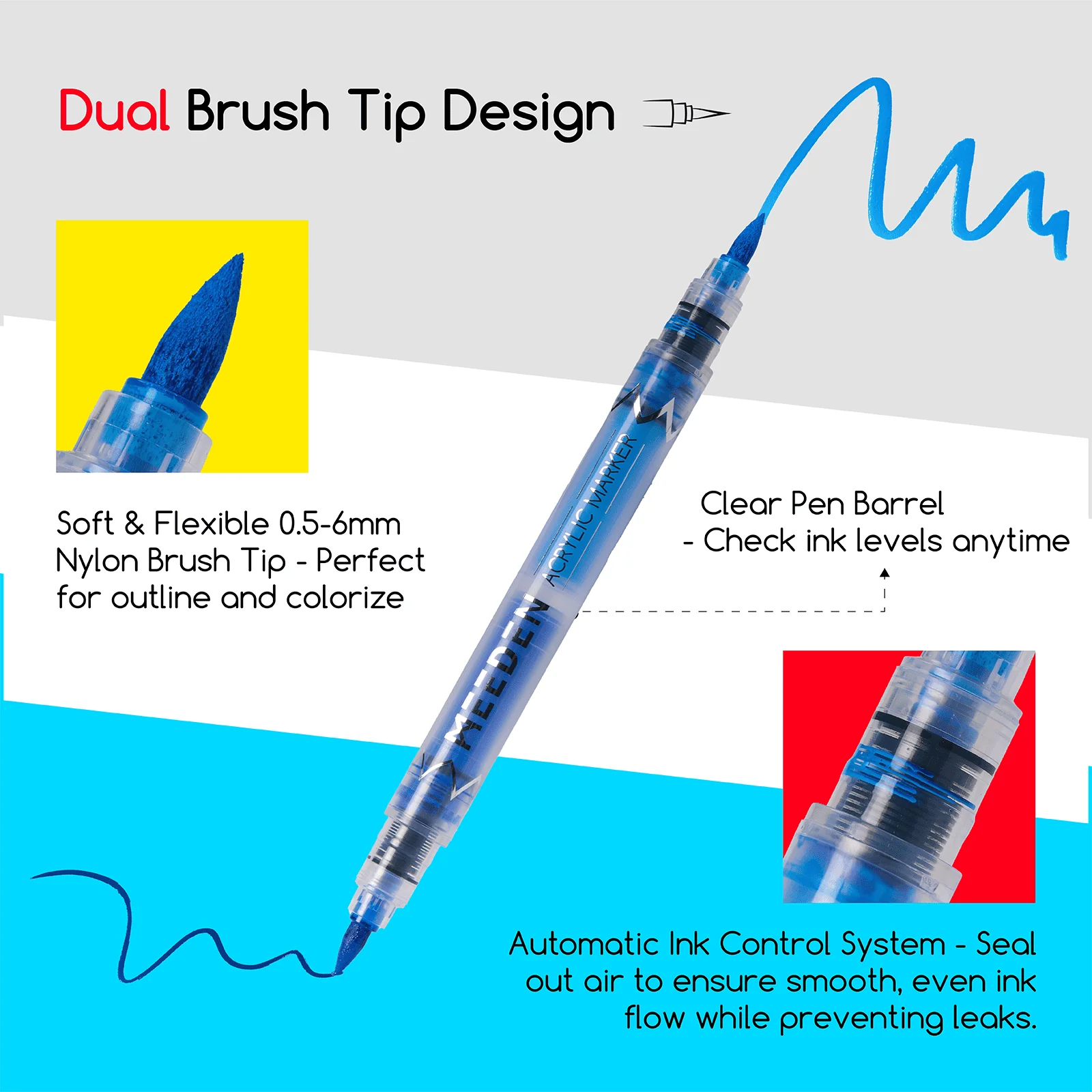 MEEDEN Dual Tip Acrylic Paint Markers – 48 / 96 / 120 Colors - Image 10