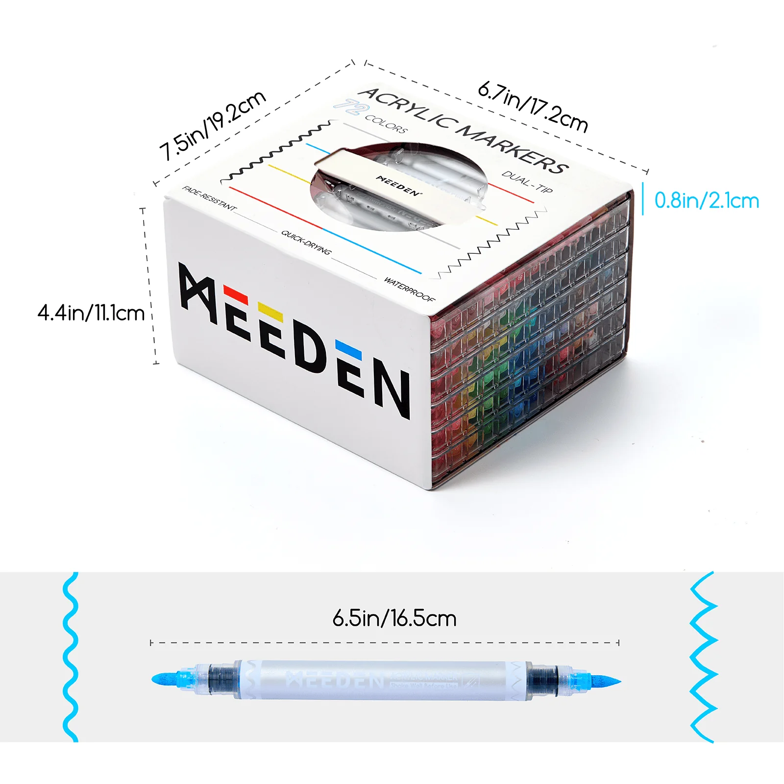 MEEDEN Artist Dual Tip Acrylic Paint Markers – 48 /72 / 96 / 120 Colors - Image 11