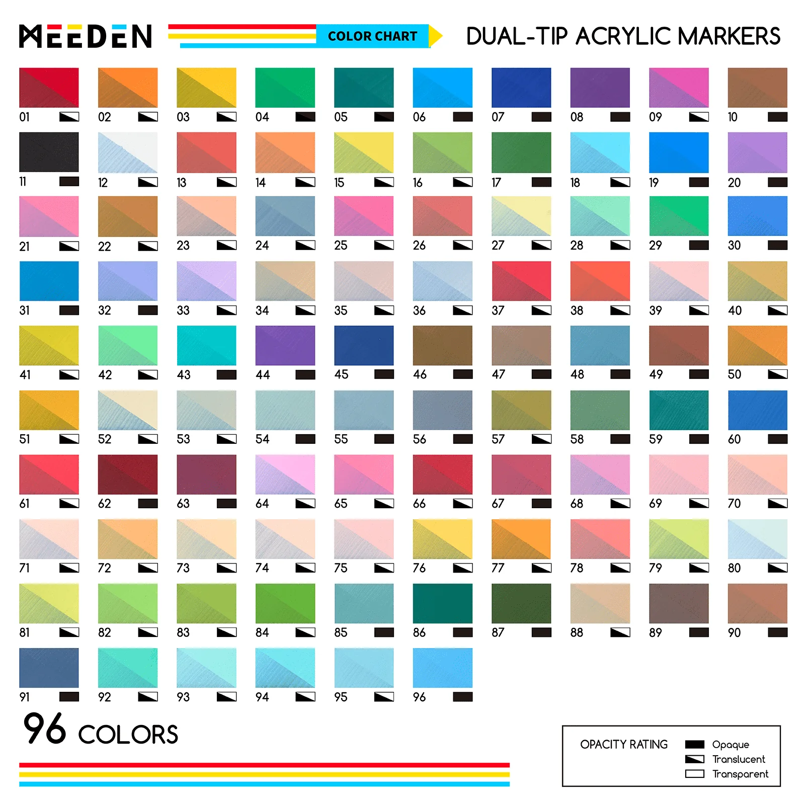 MEEDEN Artist Dual Tip Acrylic Paint Markers – 48 /72 / 96 / 120 Colors - Image 13