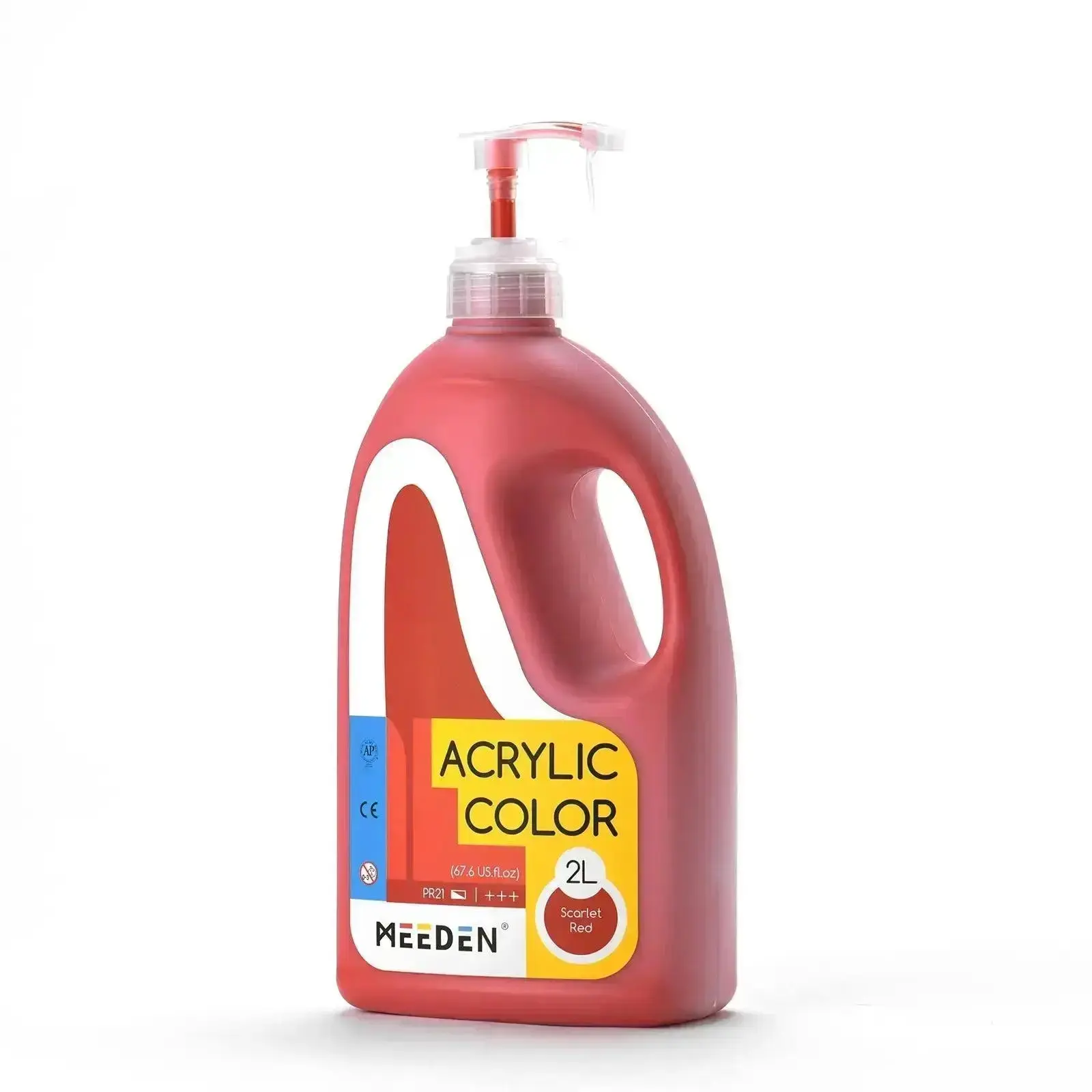 MEEDEN Acrylic Paint with Pump Lid, 11 Colors Available, 2L / 67.6 oz - Image 10