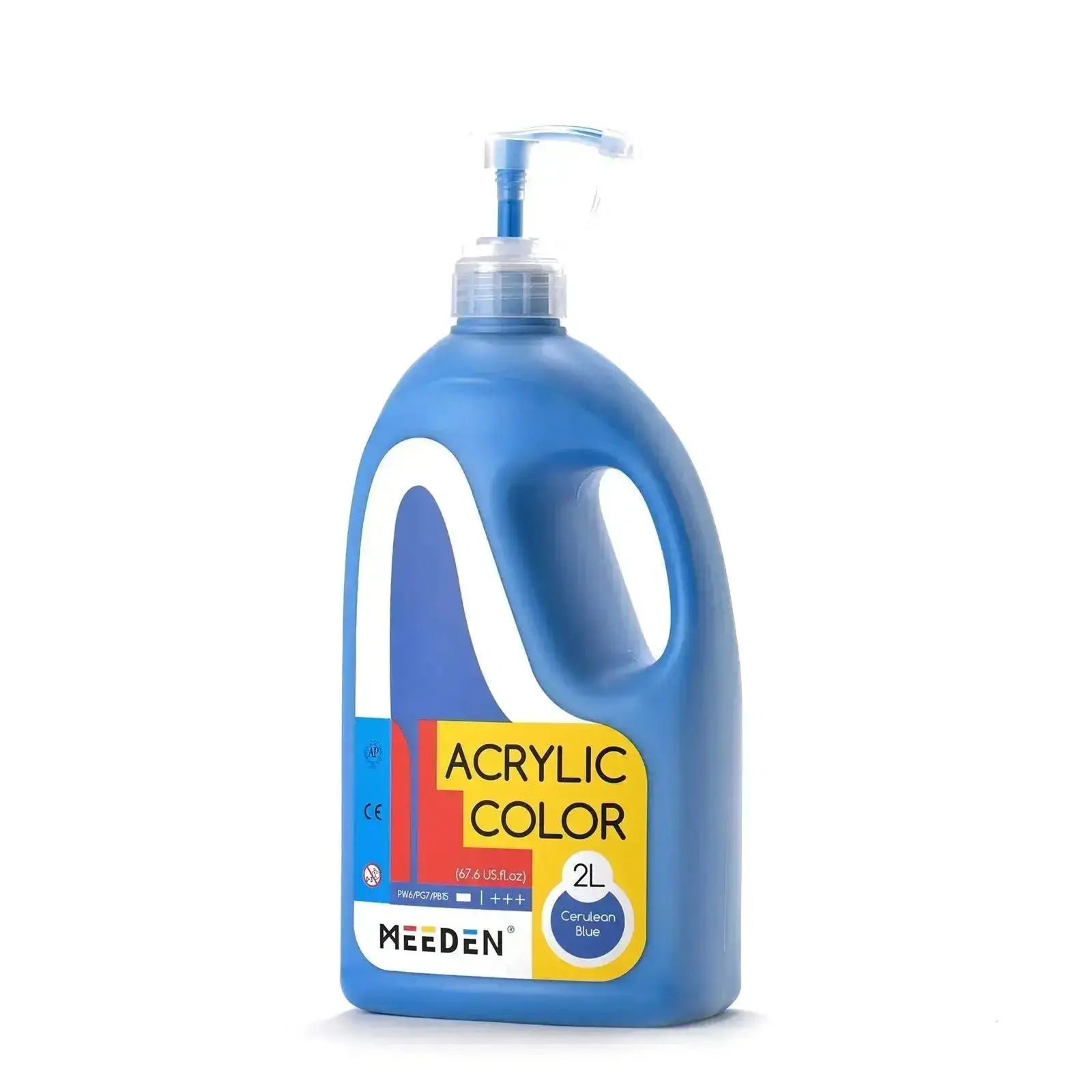 MEEDEN Acrylic Paint with Pump Lid, 11 Colors Available, 2L / 67.6 oz - Image 13