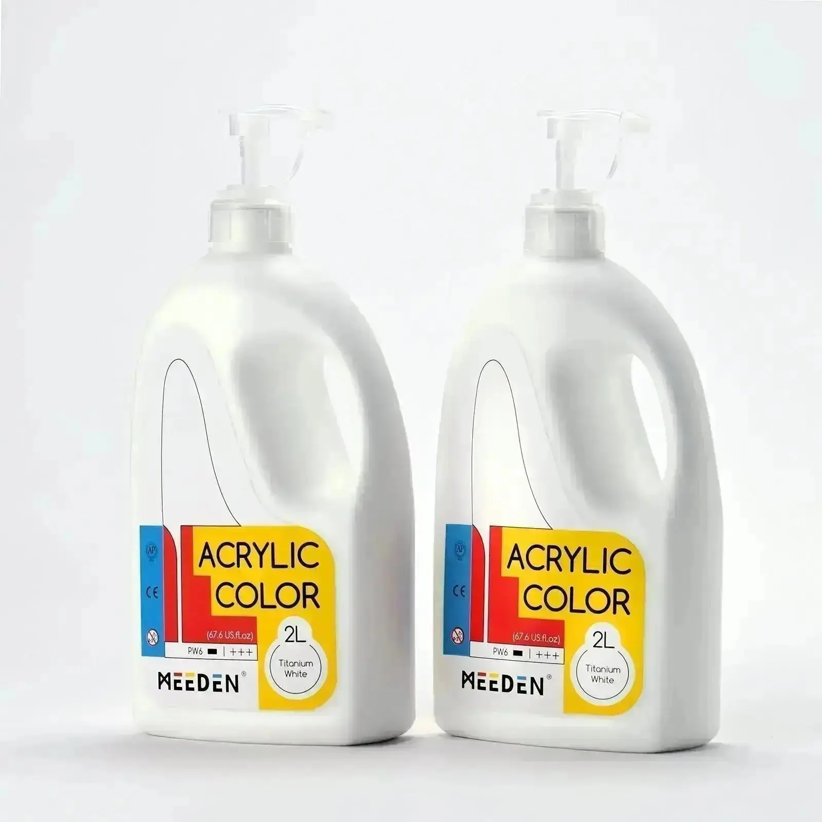 MEEDEN Acrylic Paint with Pump Lid, 11 Colors Available, 2L / 67.6 oz - Image 18