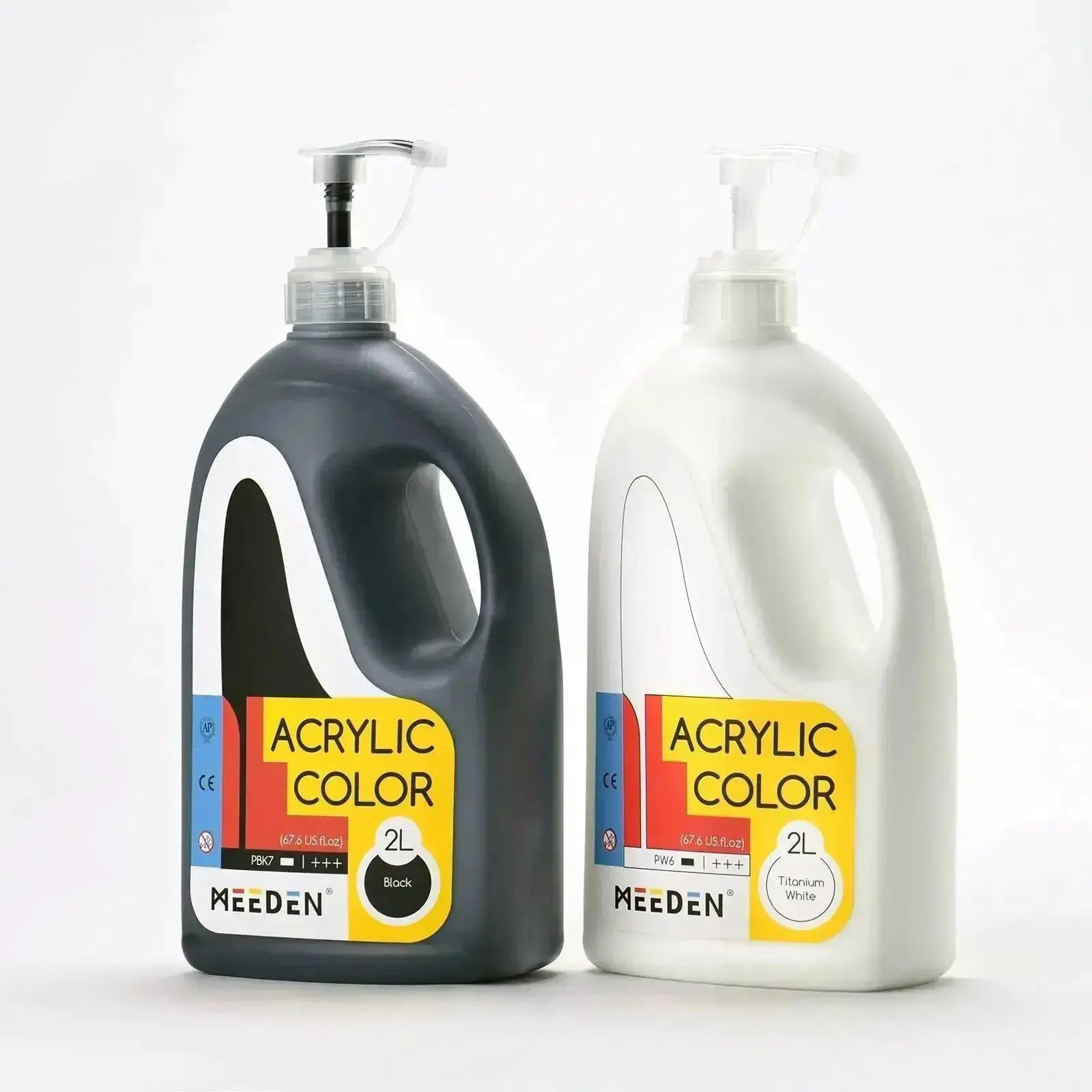 MEEDEN Acrylic Paint with Pump Lid, 11 Colors Available, 2L / 67.6 oz - Image 19