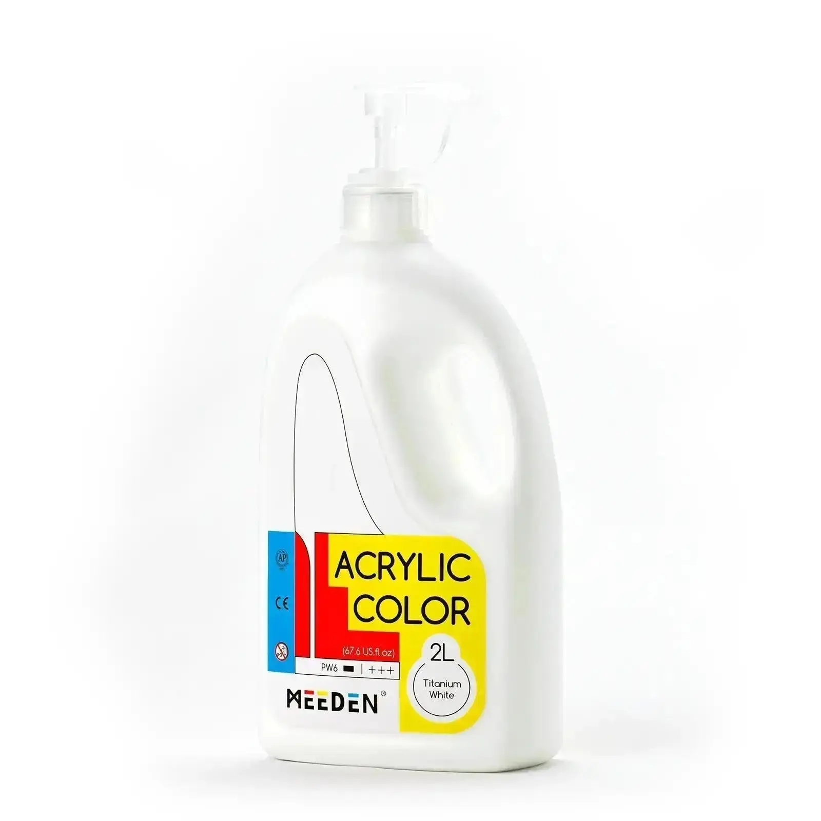 MEEDEN Acrylic Paint with Pump Lid, 11 Colors Available, 2L / 67.6 oz - Image 7