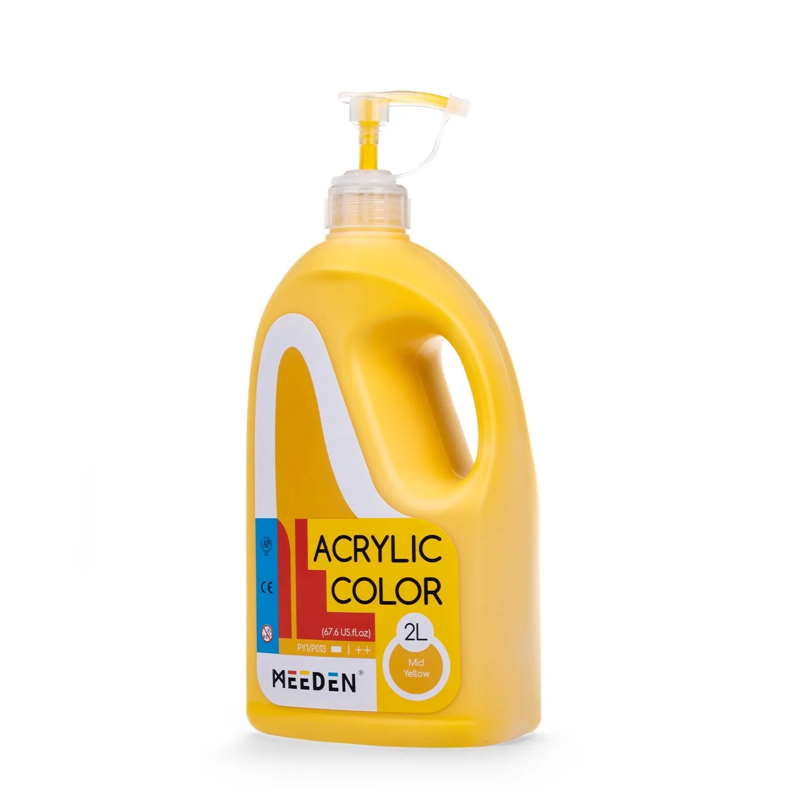 MEEDEN Acrylic Paint with Pump Lid, 11 Colors Available, 2L / 67.6 oz - Image 9