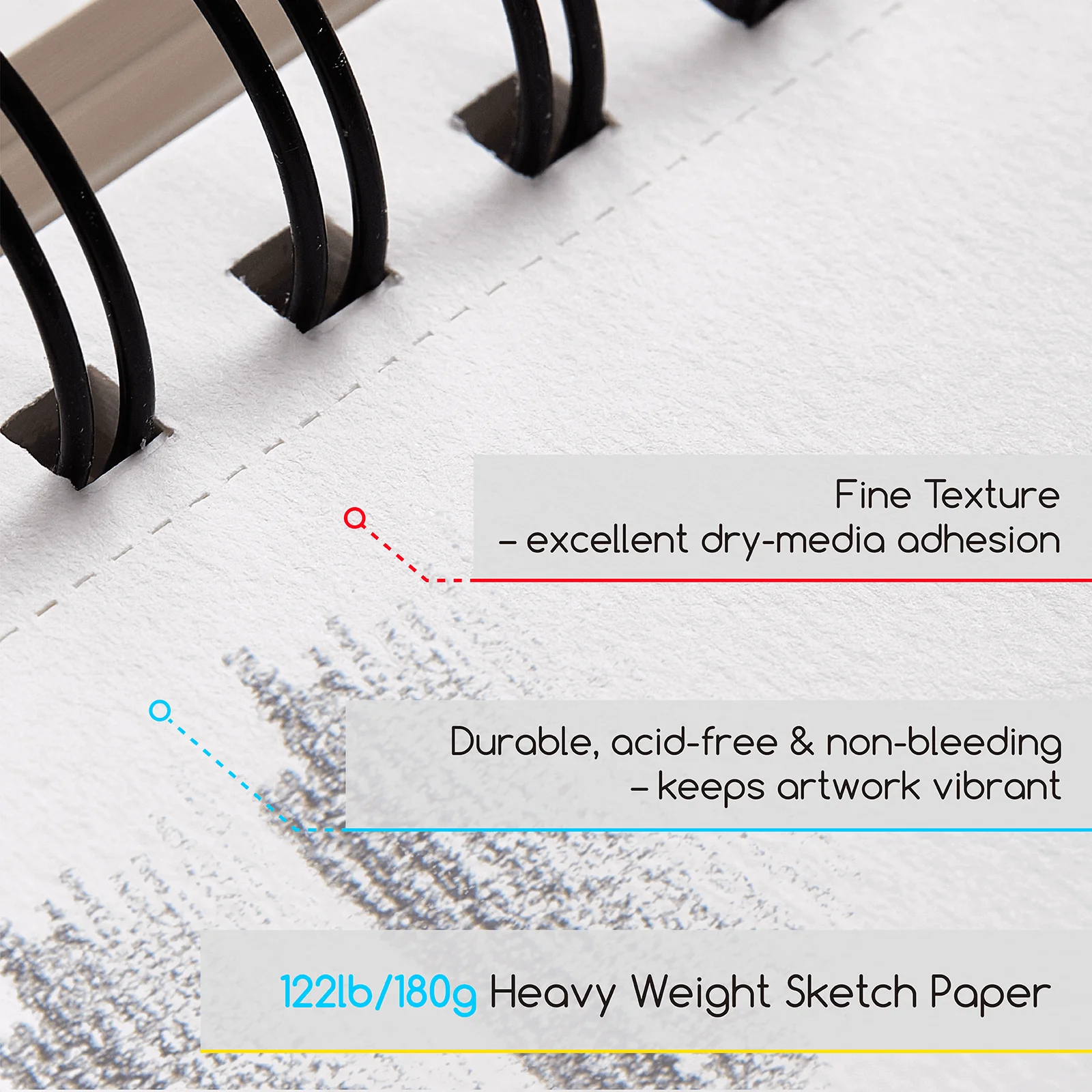 MEEDEN Artist Sketchbook Paper Pad with Heavy Weight Paper - Image 9