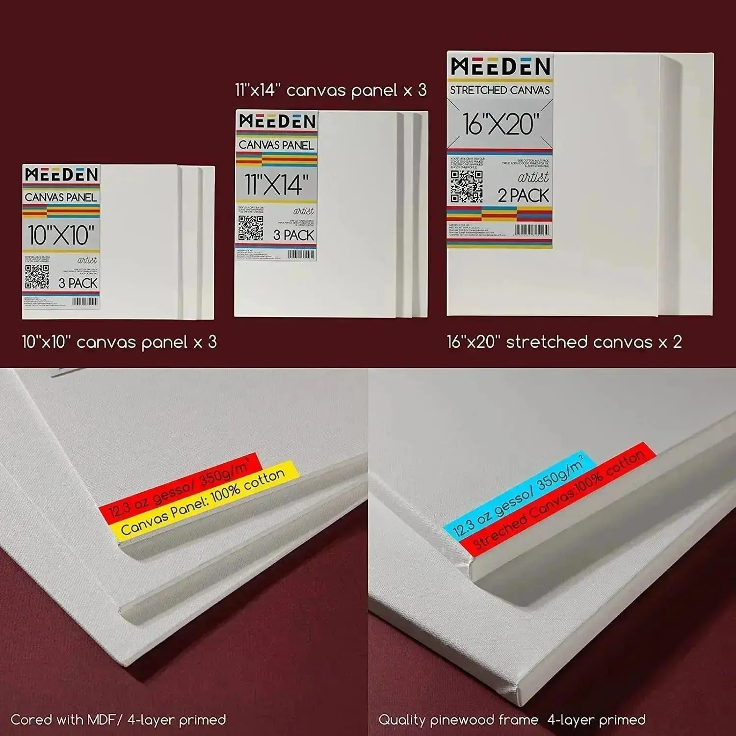 MEEDEN Professional Artist Acrylic Painting Set with French Easel - Image 6