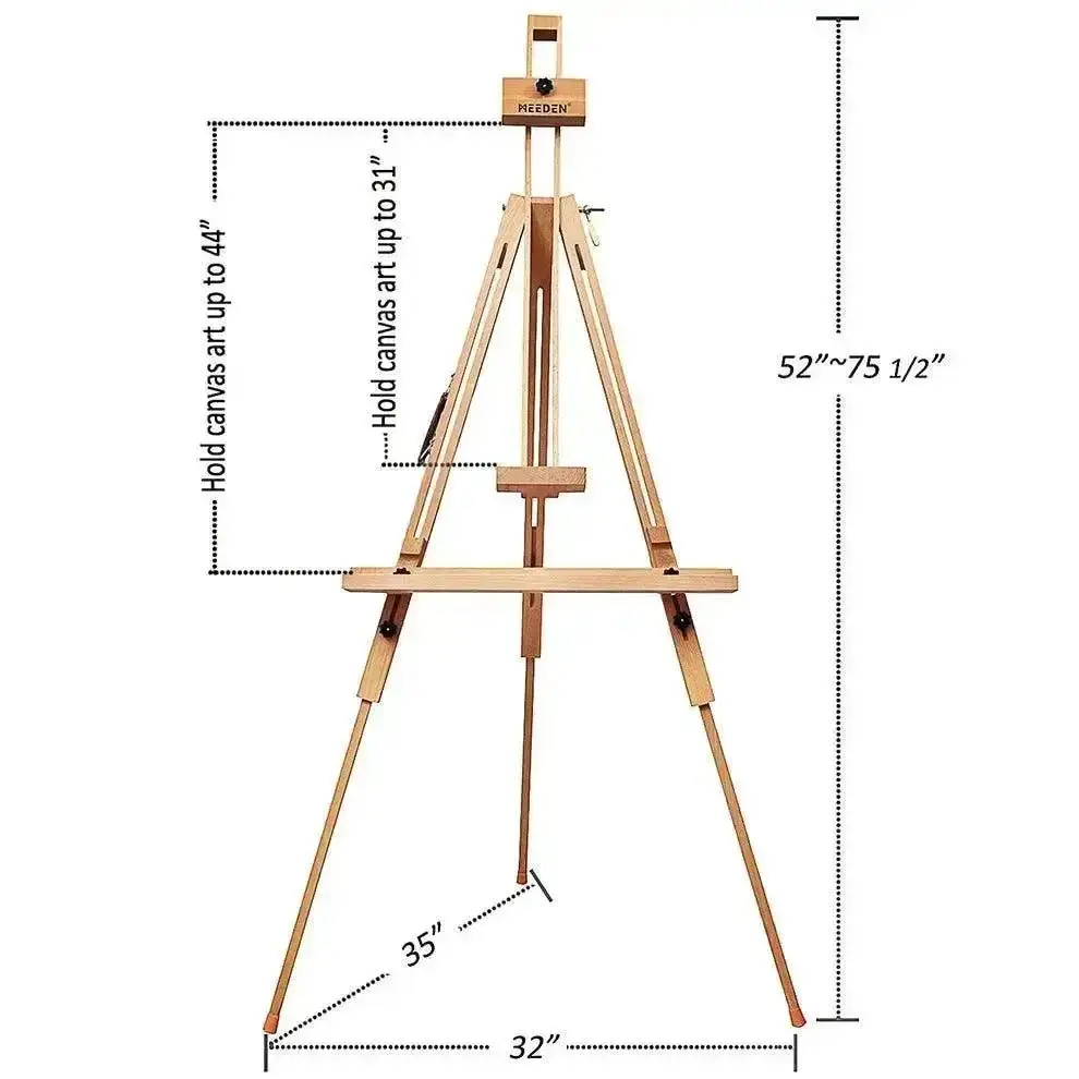 MEEDEN Tripod Plein Air Painting Easel with Carrying Case-W07E - Image 3