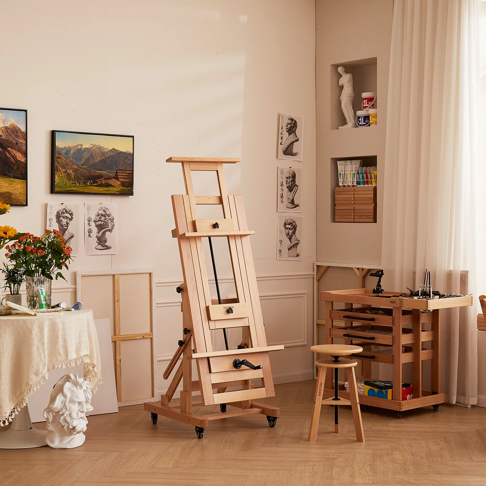 MEEDEN Deluxe Studio Large Rocker Crank Heavy Duty Artist Easel-DHJ-12 - Image 3