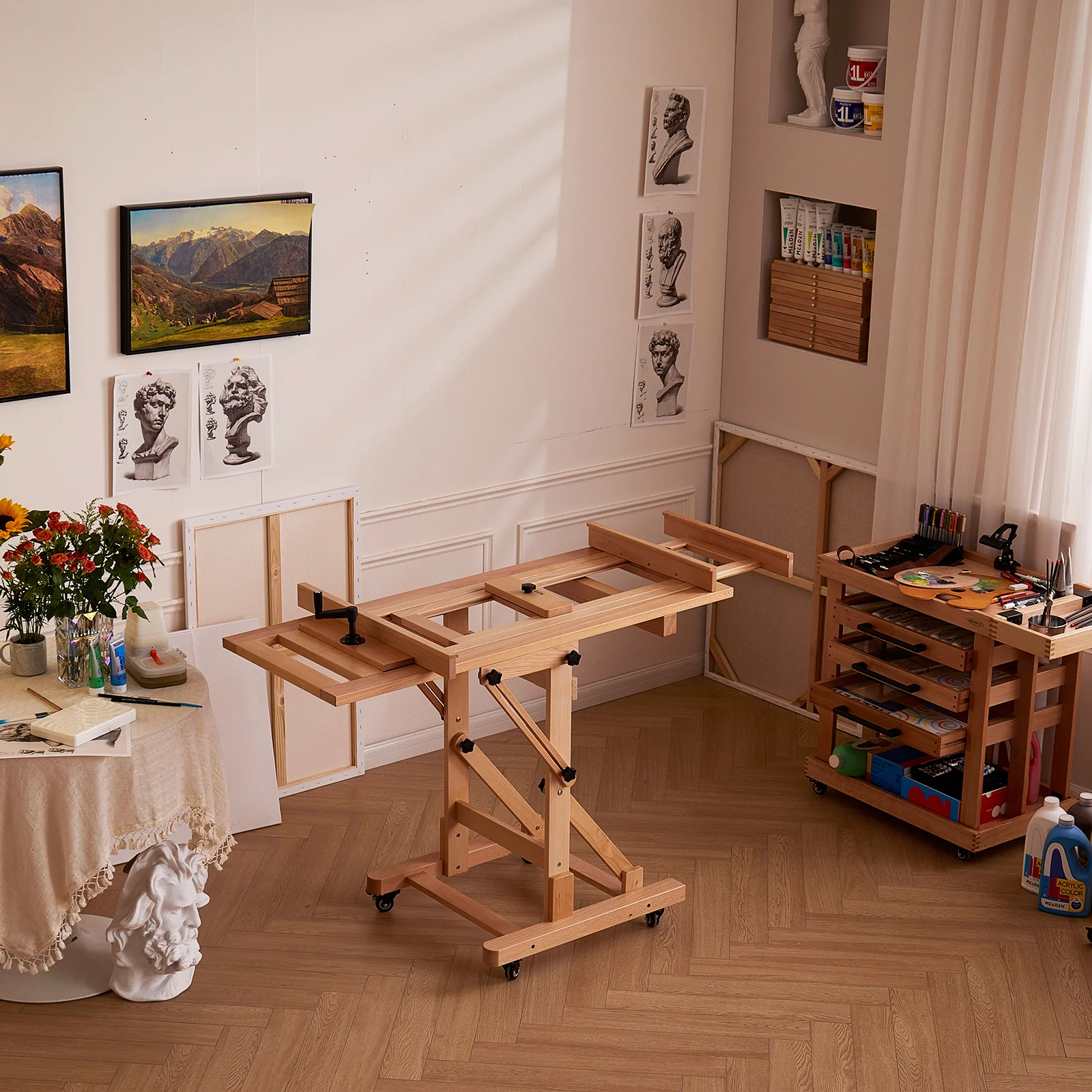 MEEDEN Deluxe Studio Large Rocker Crank Heavy Duty Artist Easel-DHJ-12 - Image 4