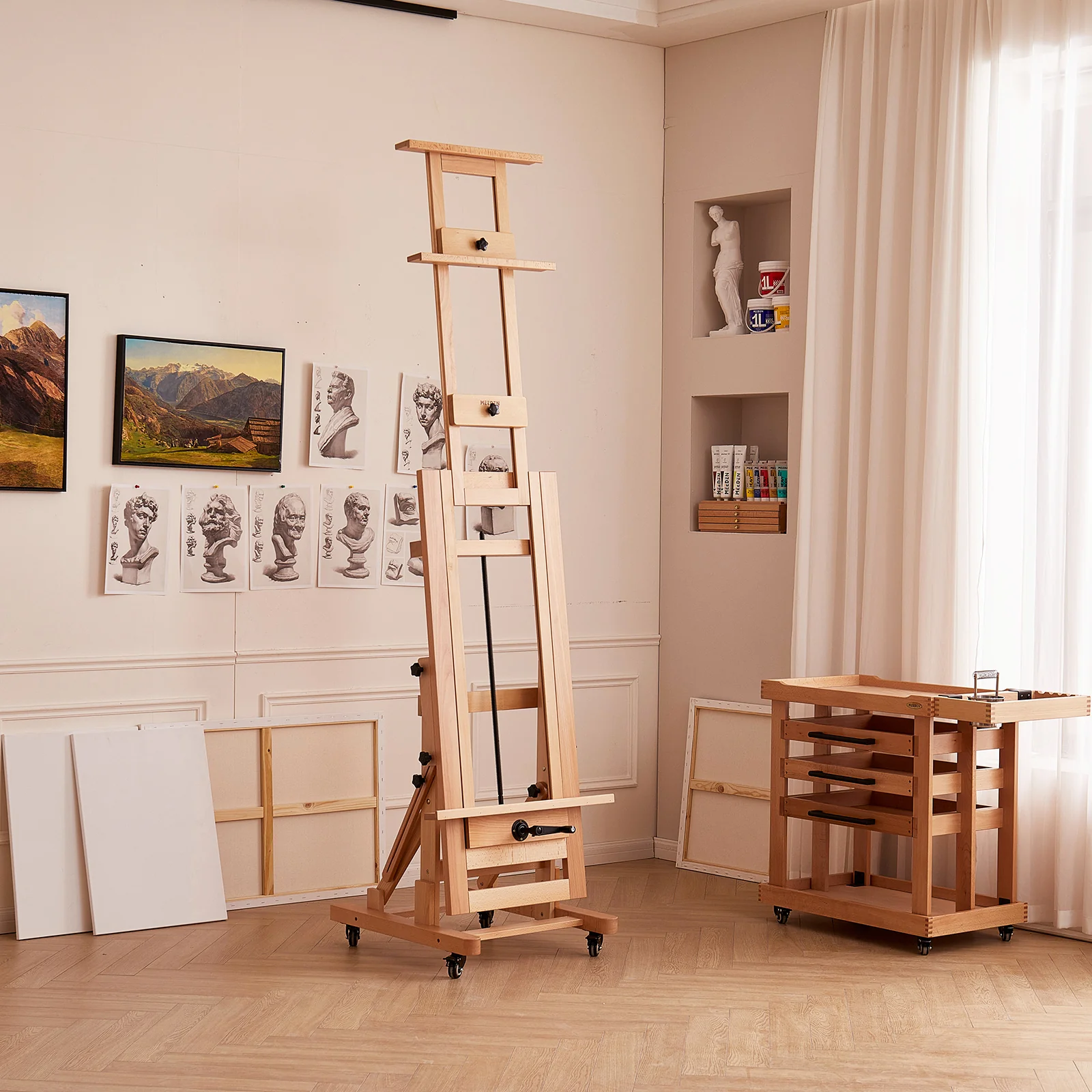 MEEDEN Deluxe Studio Large Rocker Crank Heavy Duty Artist Easel-DHJ-12 - Image 5