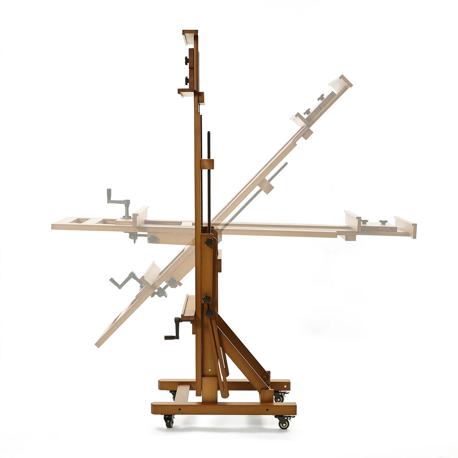 MEEDEN Deluxe Studio Large Rocker Crank Heavy Duty Artist Easel-DHJ-12, Walnut - Image 6