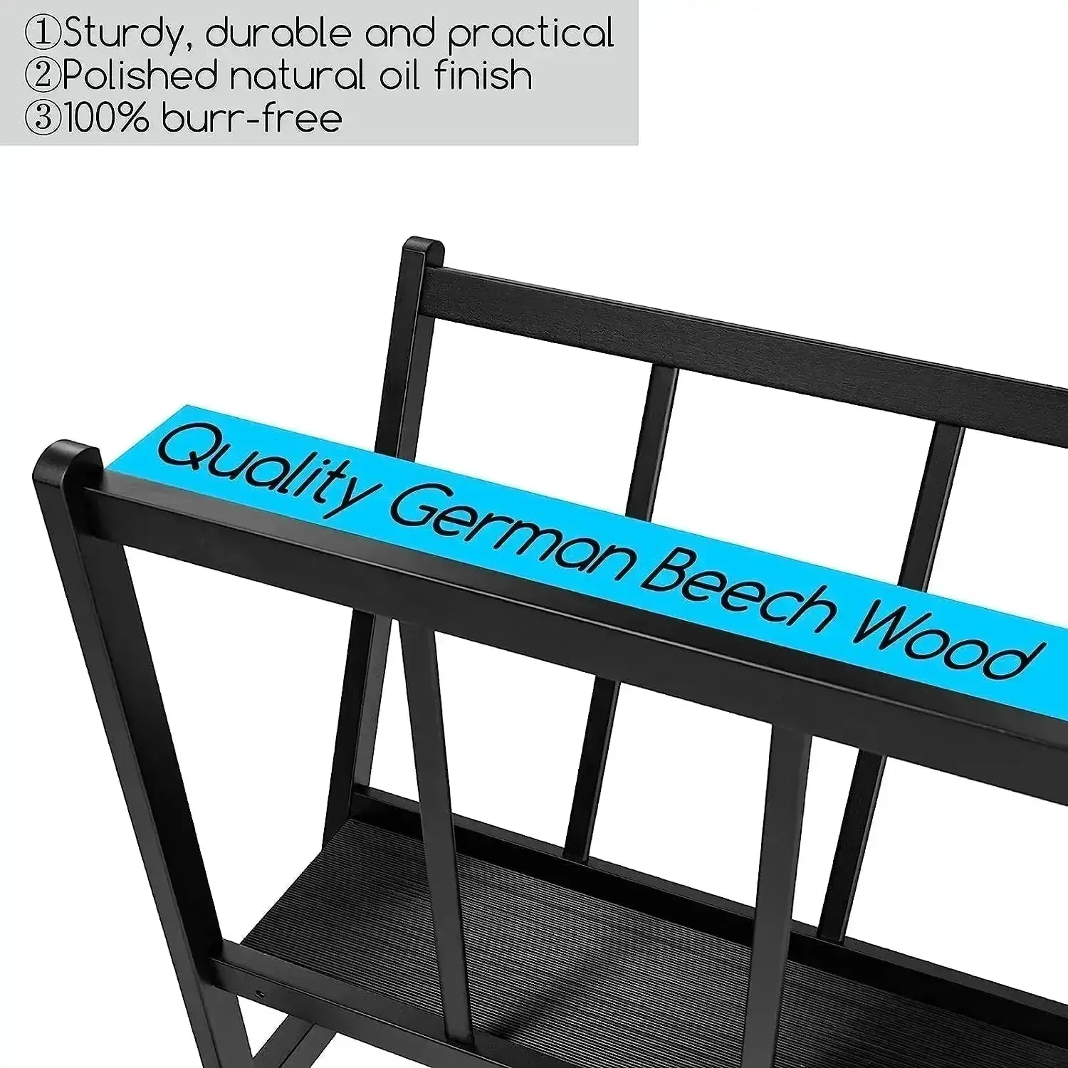 MEEDEN Wooden Large Print Rack with Castors-Black - Image 7