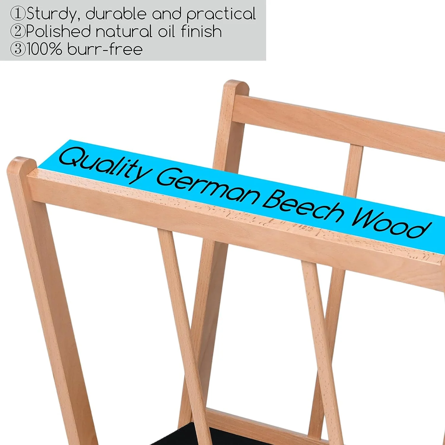 MEEDEN Wooden Large Print Rack with Castors-Natural - Image 6