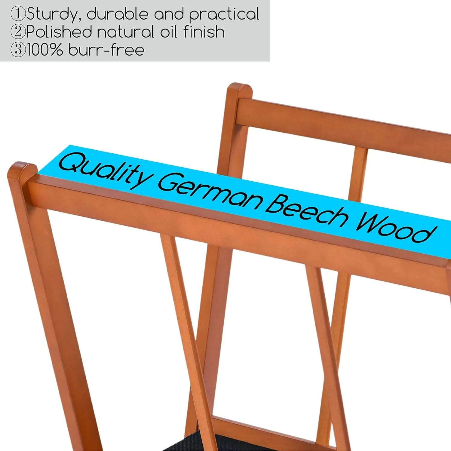 MEEDEN Wooden Large Print Rack with Castors-Walnut - Image 5