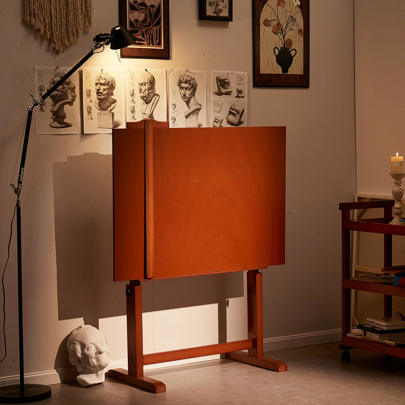 MEEDEN Extra Large Wooden Drafting Table, Light Walnut-XSZ-6008 - Image 19