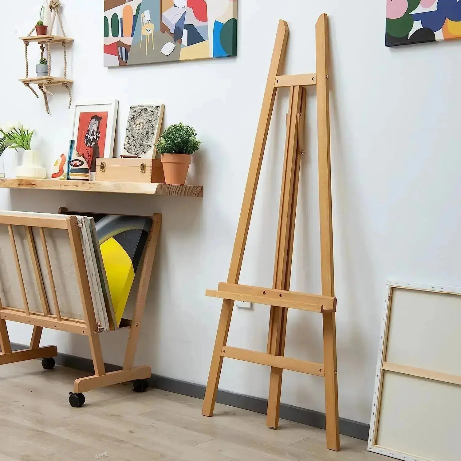 MEEDEN Large Adjustable Artist Wooden Easel, 59" Height-W08/ES-6033 - Image 7