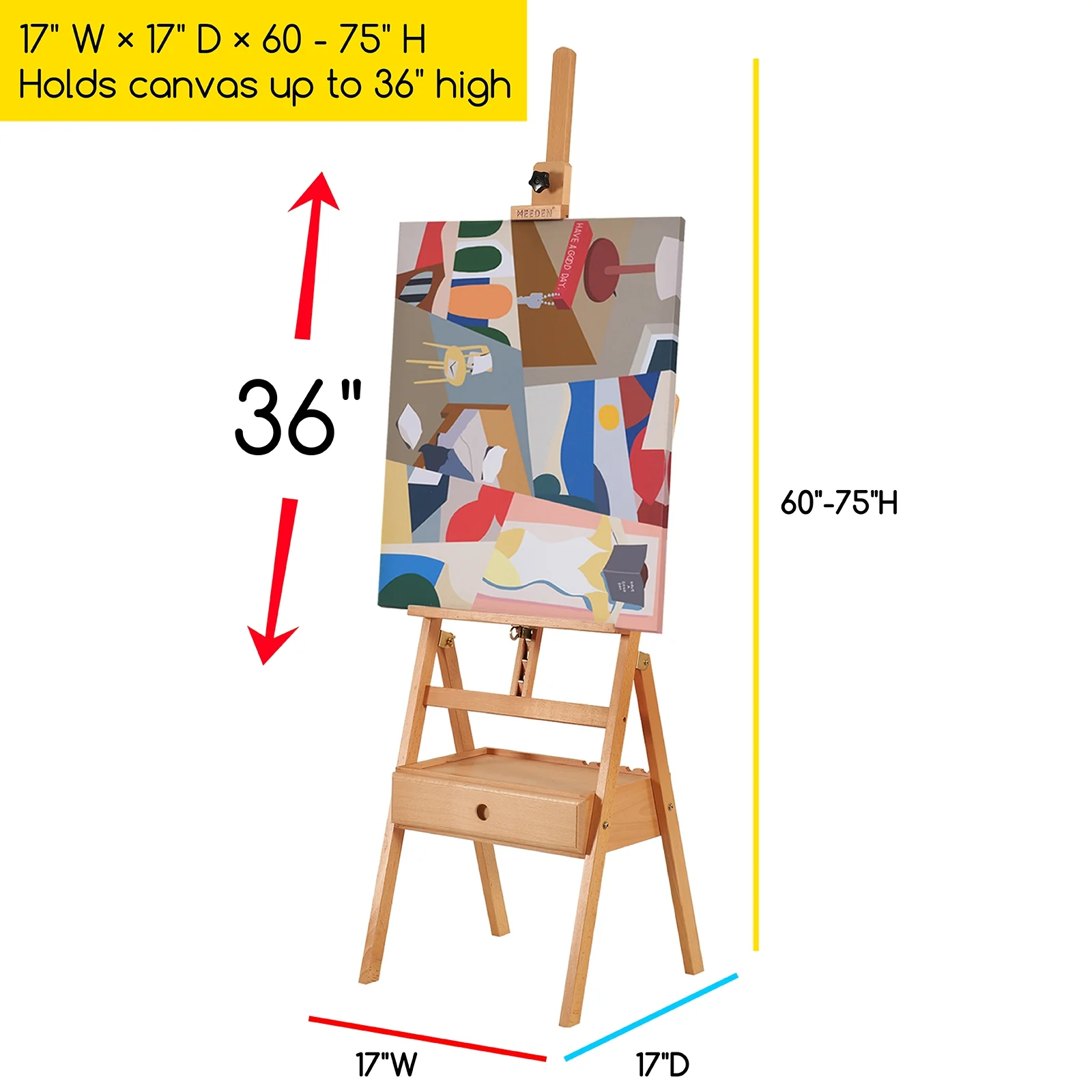 MEEDEN Forward Tilt Floor Easel-HJ-2A - Image 10