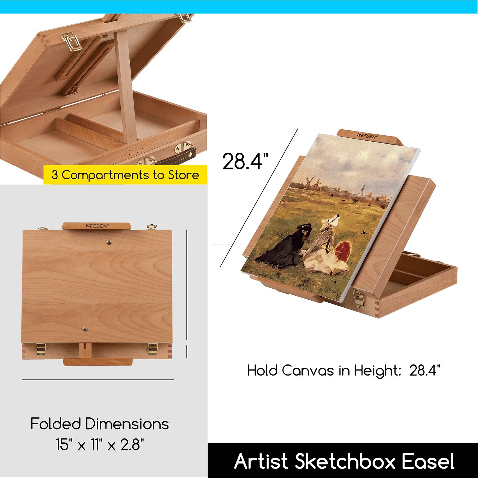 MEEDEN Artist Oil Painting Set with Sketch Easel Box - Image 3
