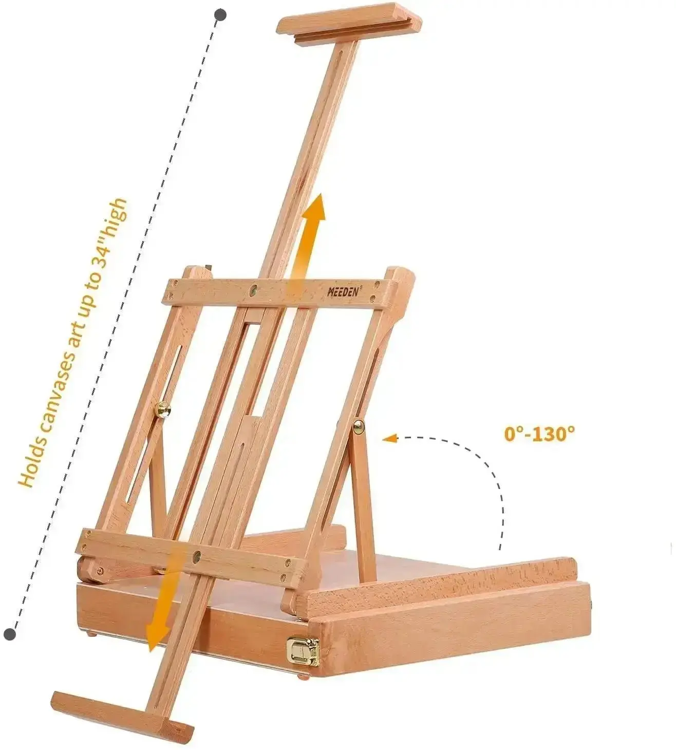 MEEDEN Artist Tabletop Easel with Metal Lined Drawer-W05B - Image 4