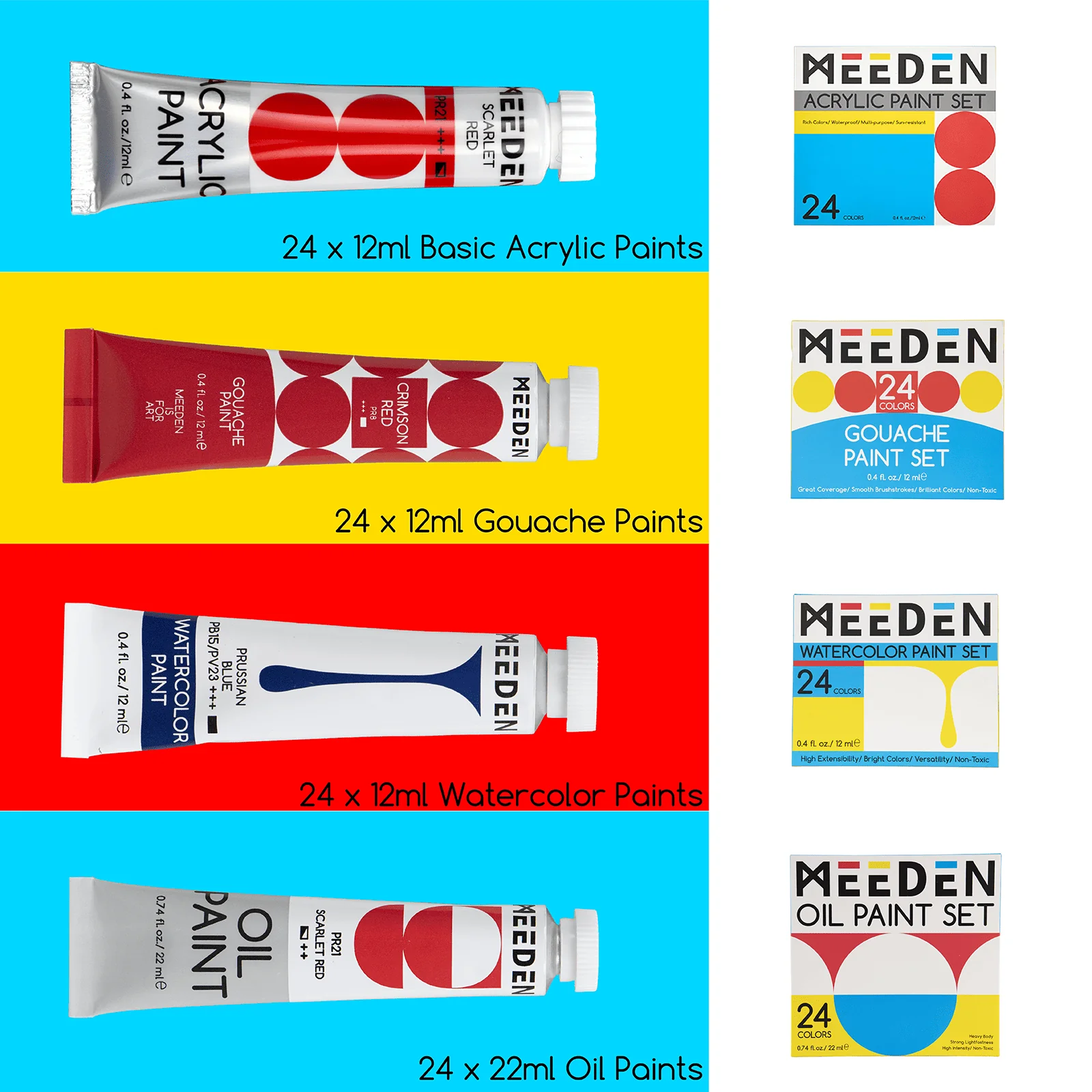 MEEDEN Deluxe All-in-one Art Painting Set, 141 Pieces - Image 4