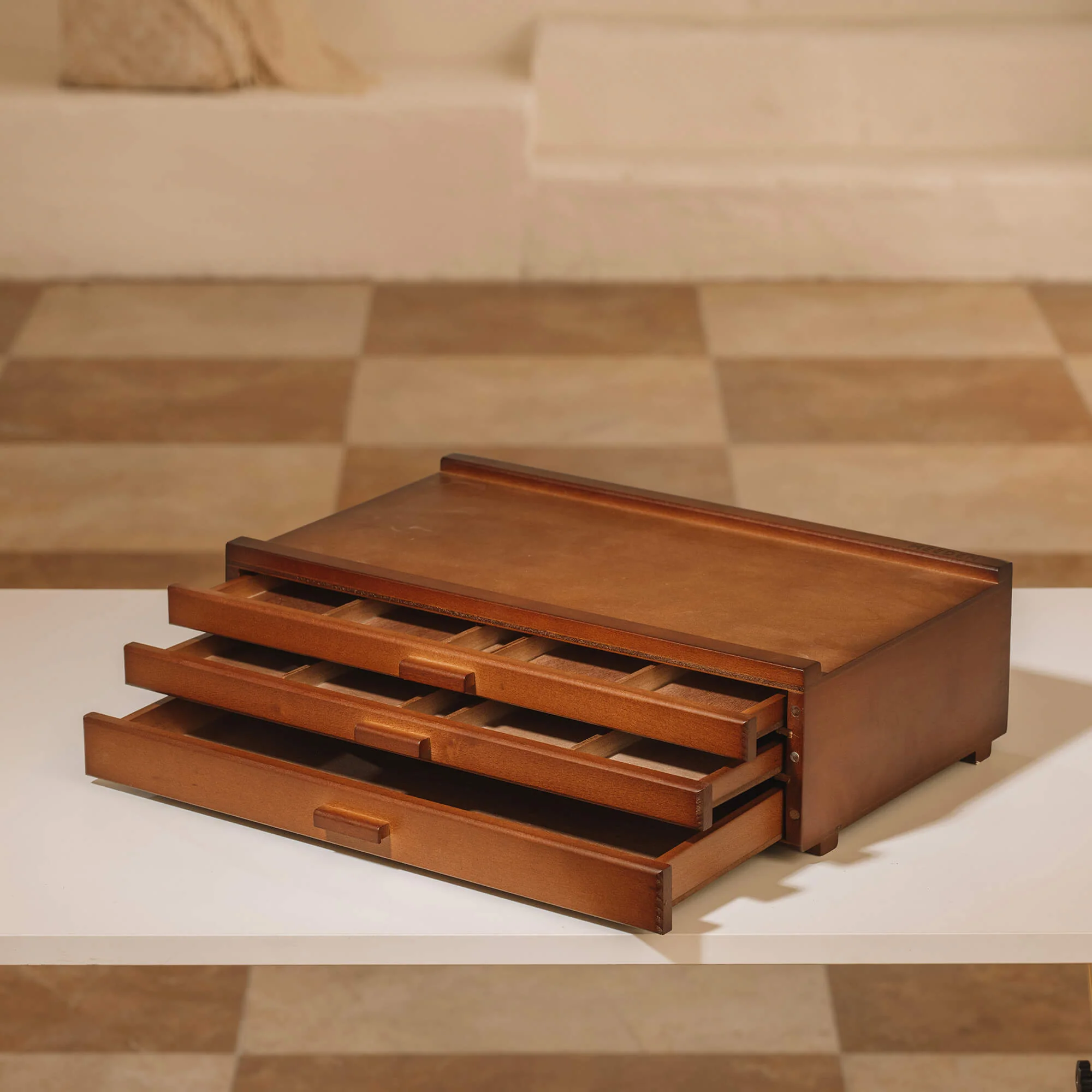 MEEDEN Pro 3-Drawer Beech Wood Portable Storage Box-HH-3 - Image 5