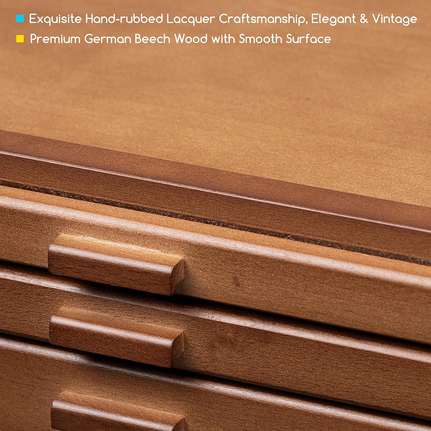 MEEDEN Pro 3-Drawer Beech Wood Portable Storage Box-HH-3 - Image 7