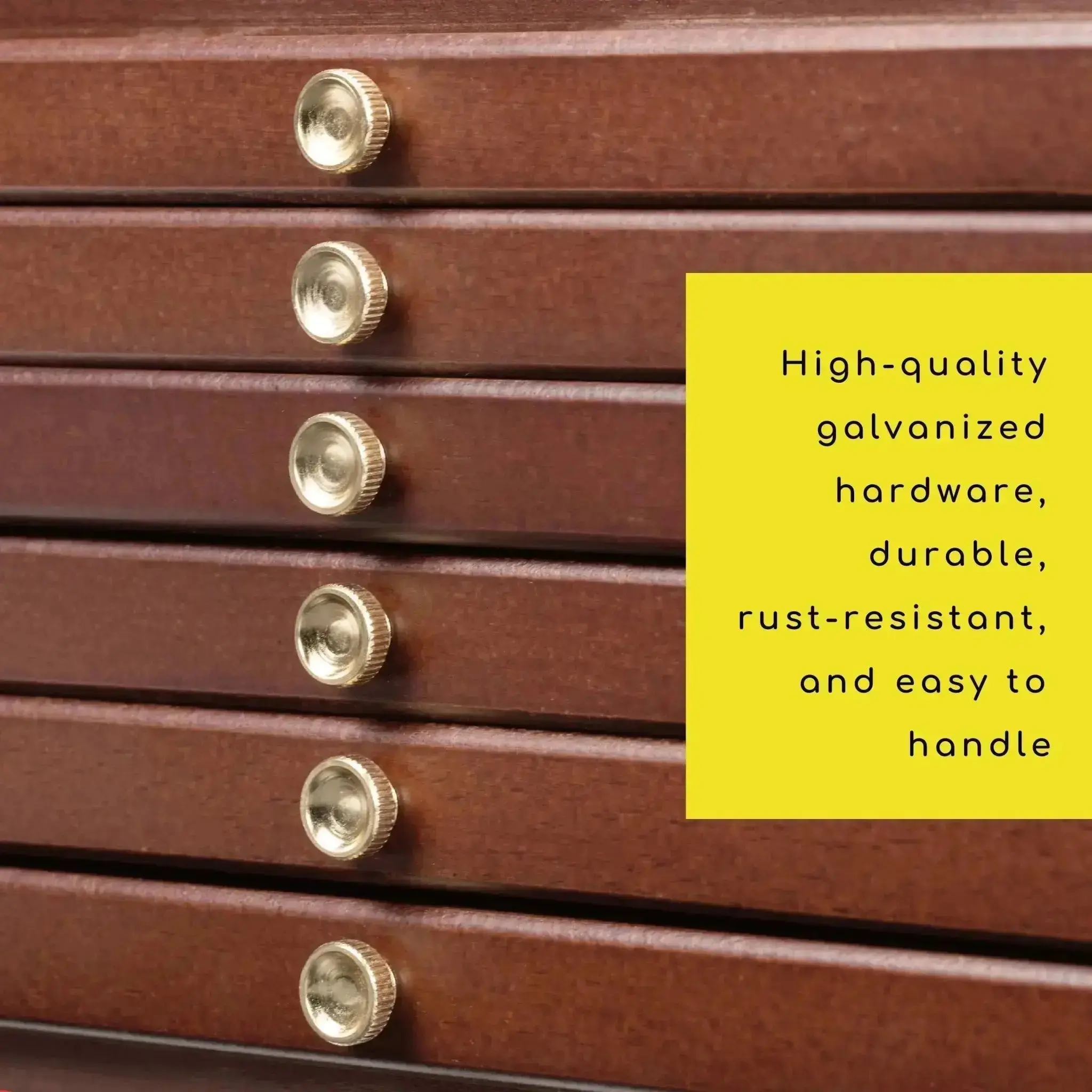 MEEDEN 6-Drawer Artist Supply Storage Box, Walnut - Image 7