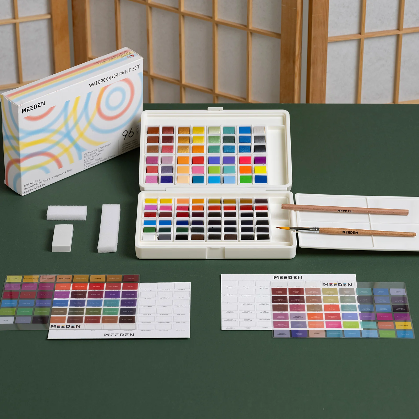 MEEDEN 96-Color Solid Watercolor Set - Image 2