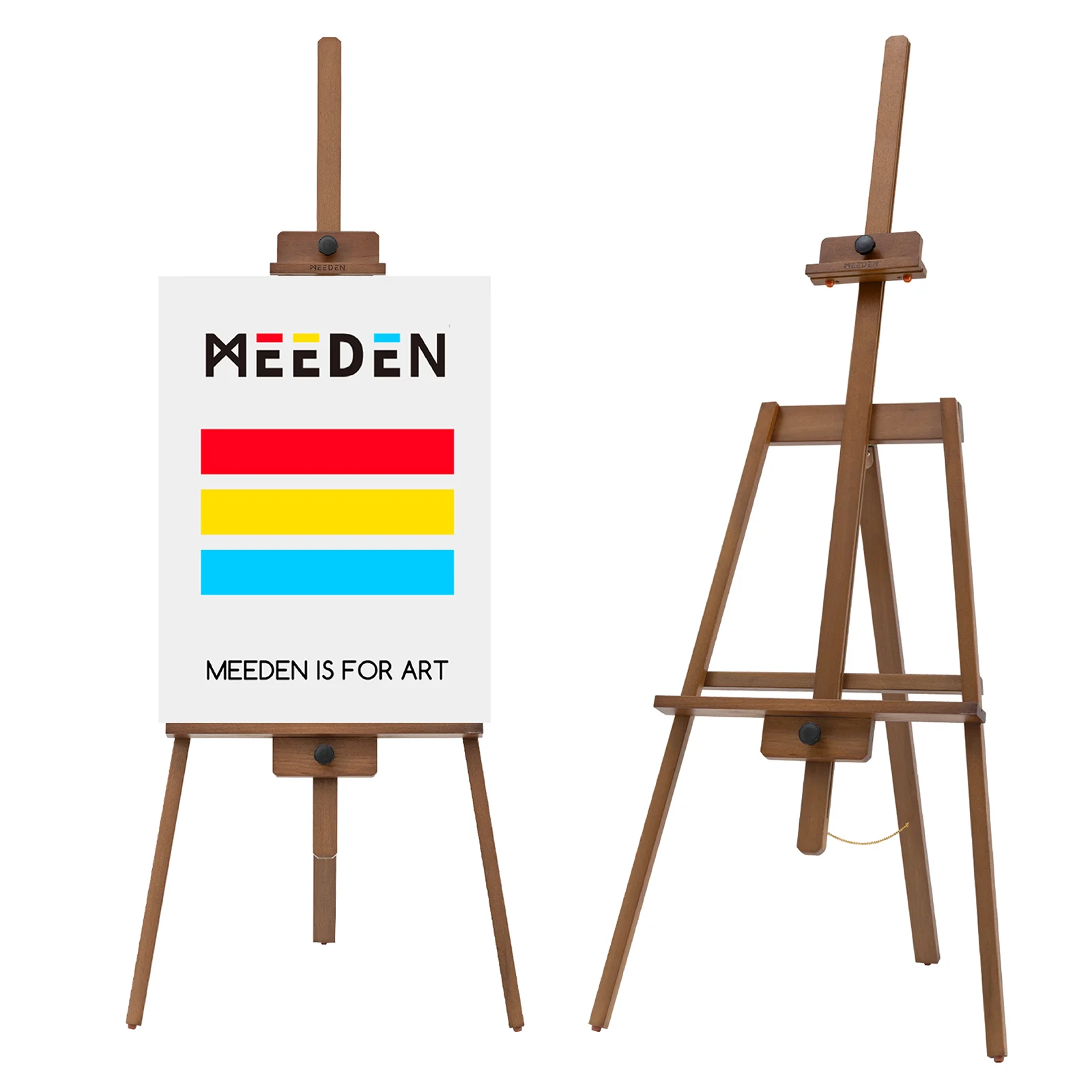 MEEDEN A-Frame Tripod Wooden Easel Stand-Walnut-W09 - Image 3