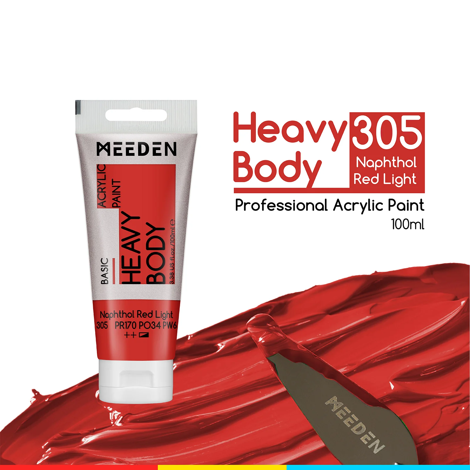 MEEDEN Acrylic Paint Tube, 37 Colors Available, 100ml / 3.38oz - Image 35