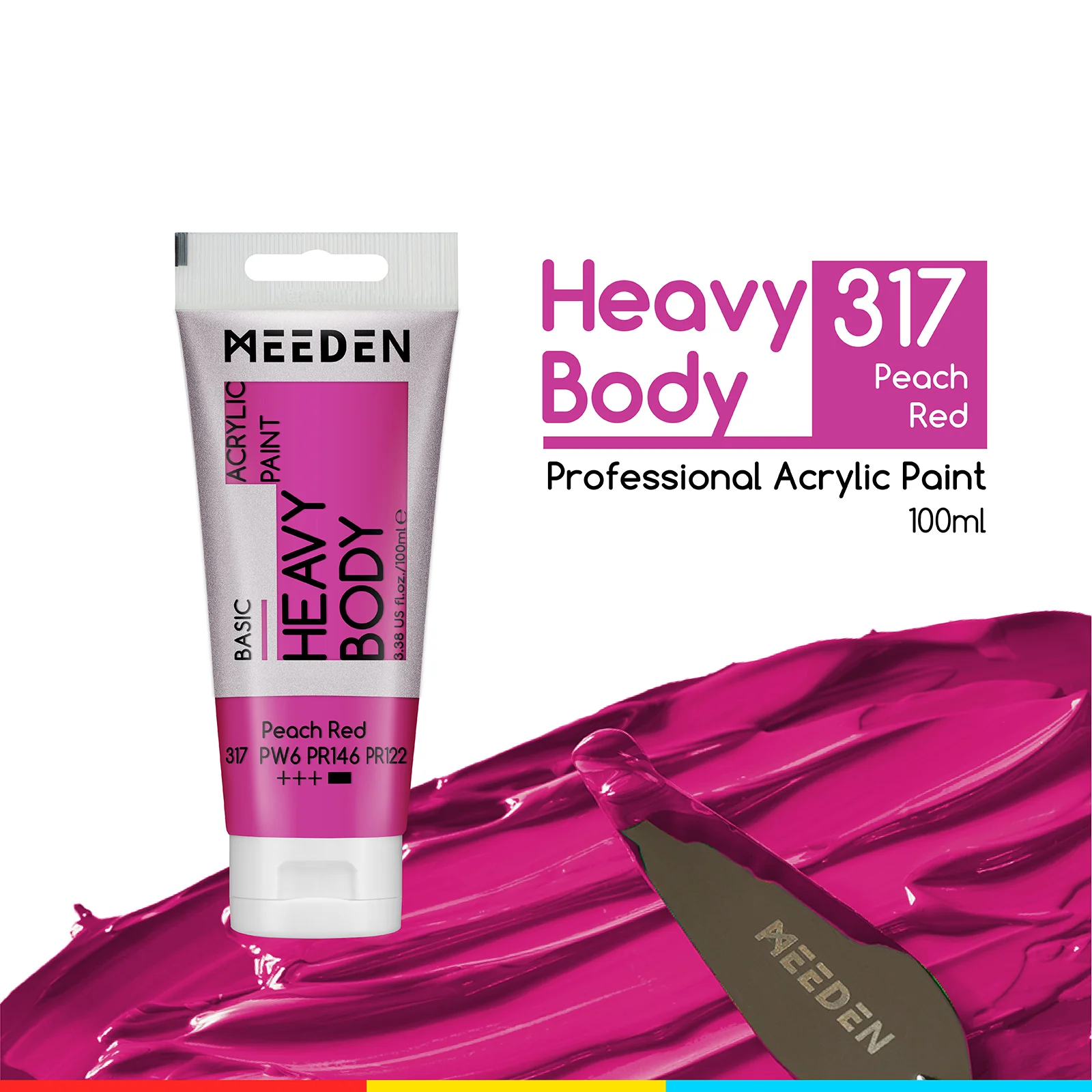 MEEDEN Acrylic Paint Tube, 37 Colors Available, 100ml / 3.38oz - Image 53