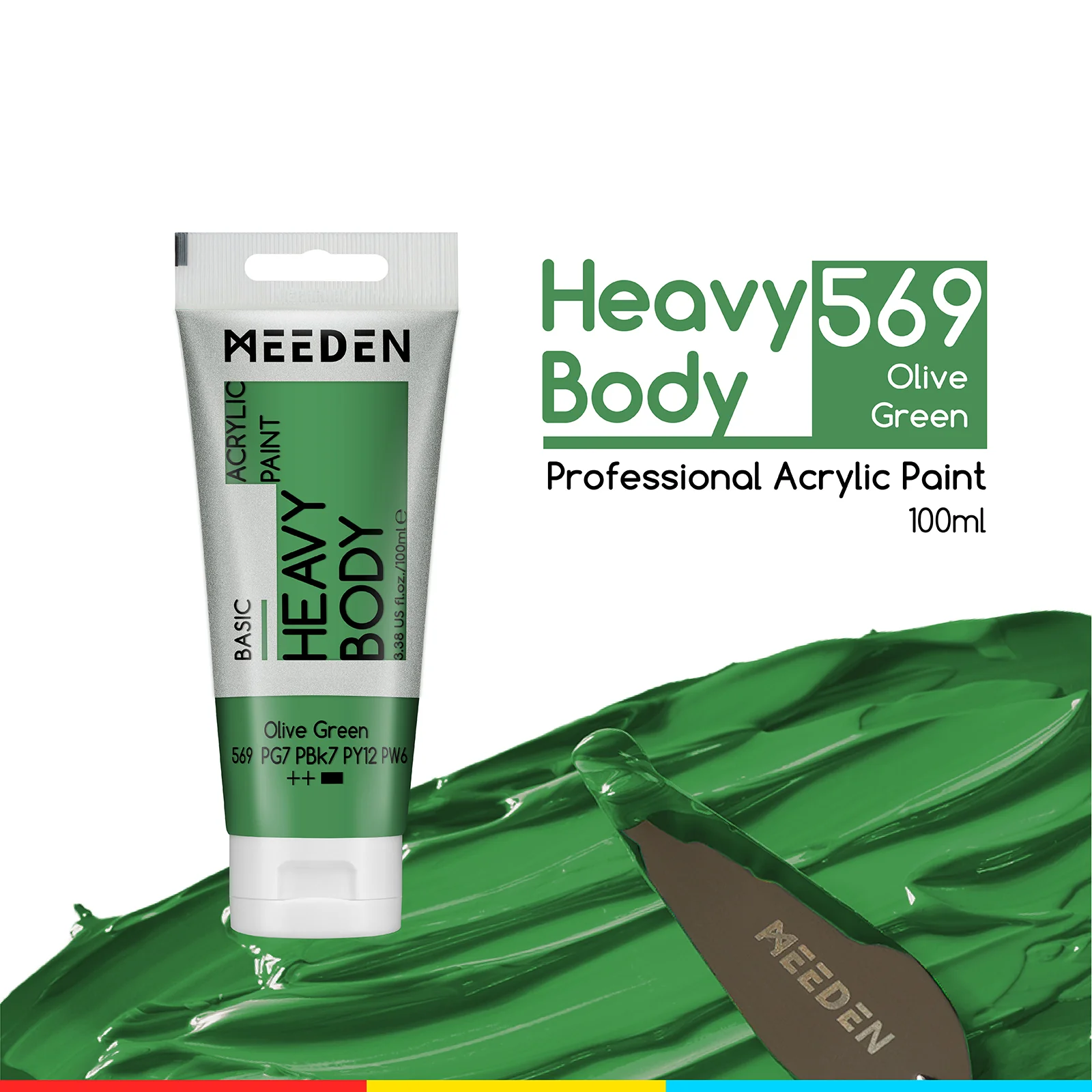MEEDEN Acrylic Paint Tube, 37 Colors Available, 100ml / 3.38oz - Image 68