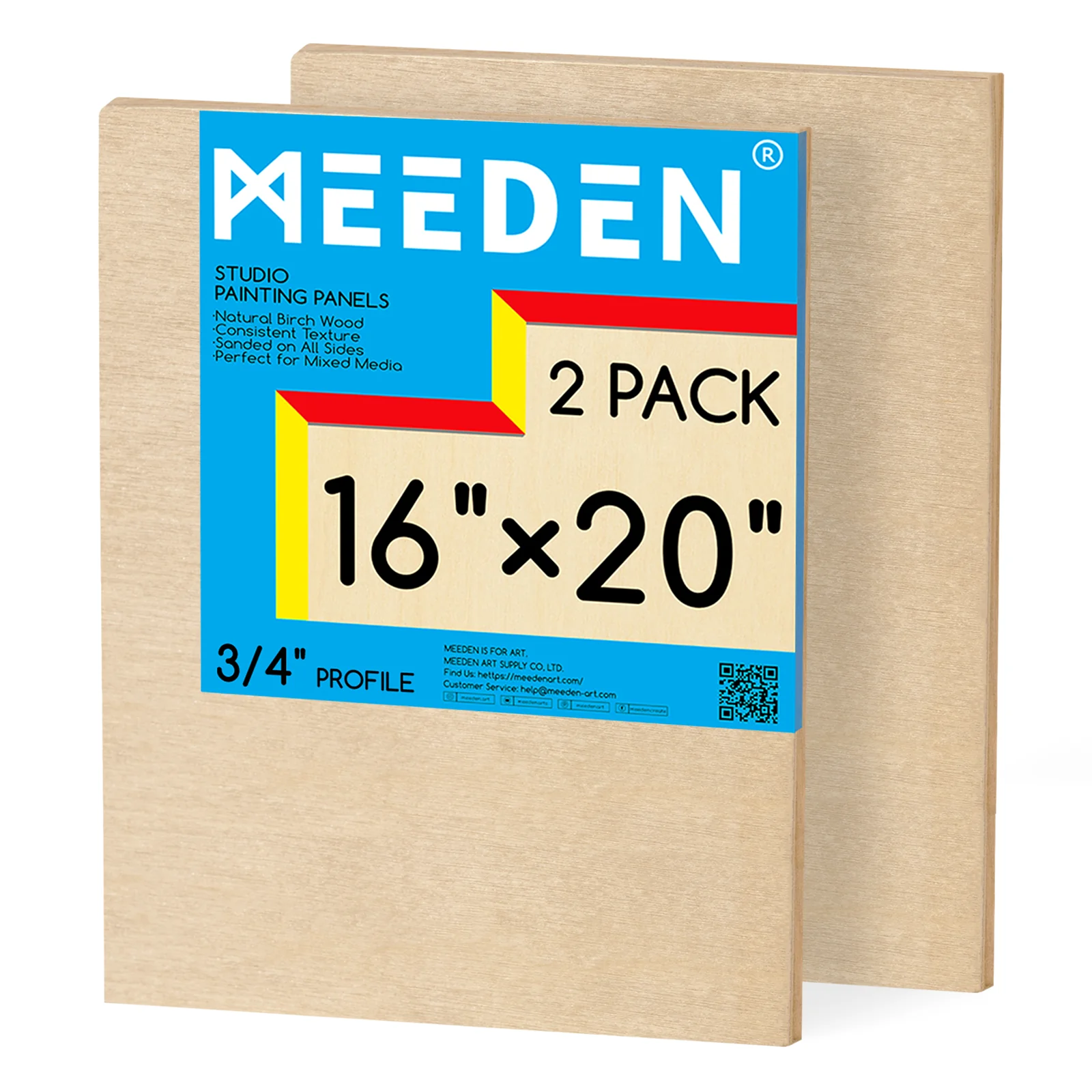 MEEDEN Artist Birch Wood Canvas Board, 3/4” Deep - Image 22