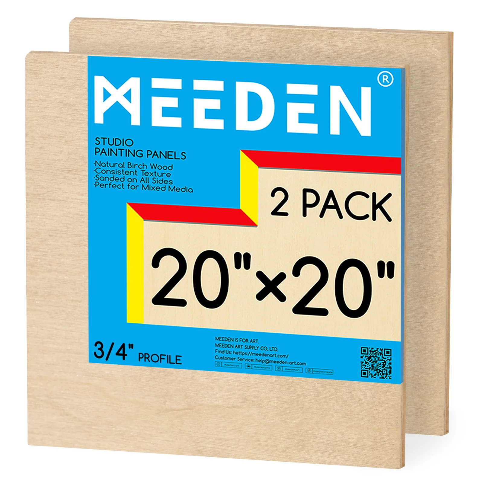 MEEDEN Artist Birch Wood Canvas Board, 3/4” Deep - Image 24