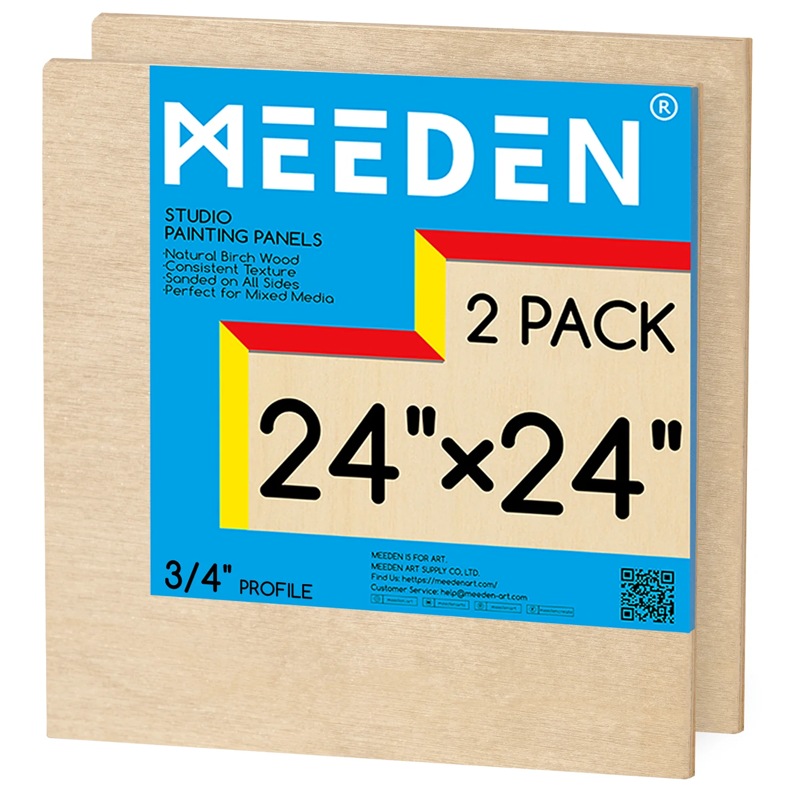MEEDEN Artist Birch Wood Canvas Board, 3/4” Deep - Image 25