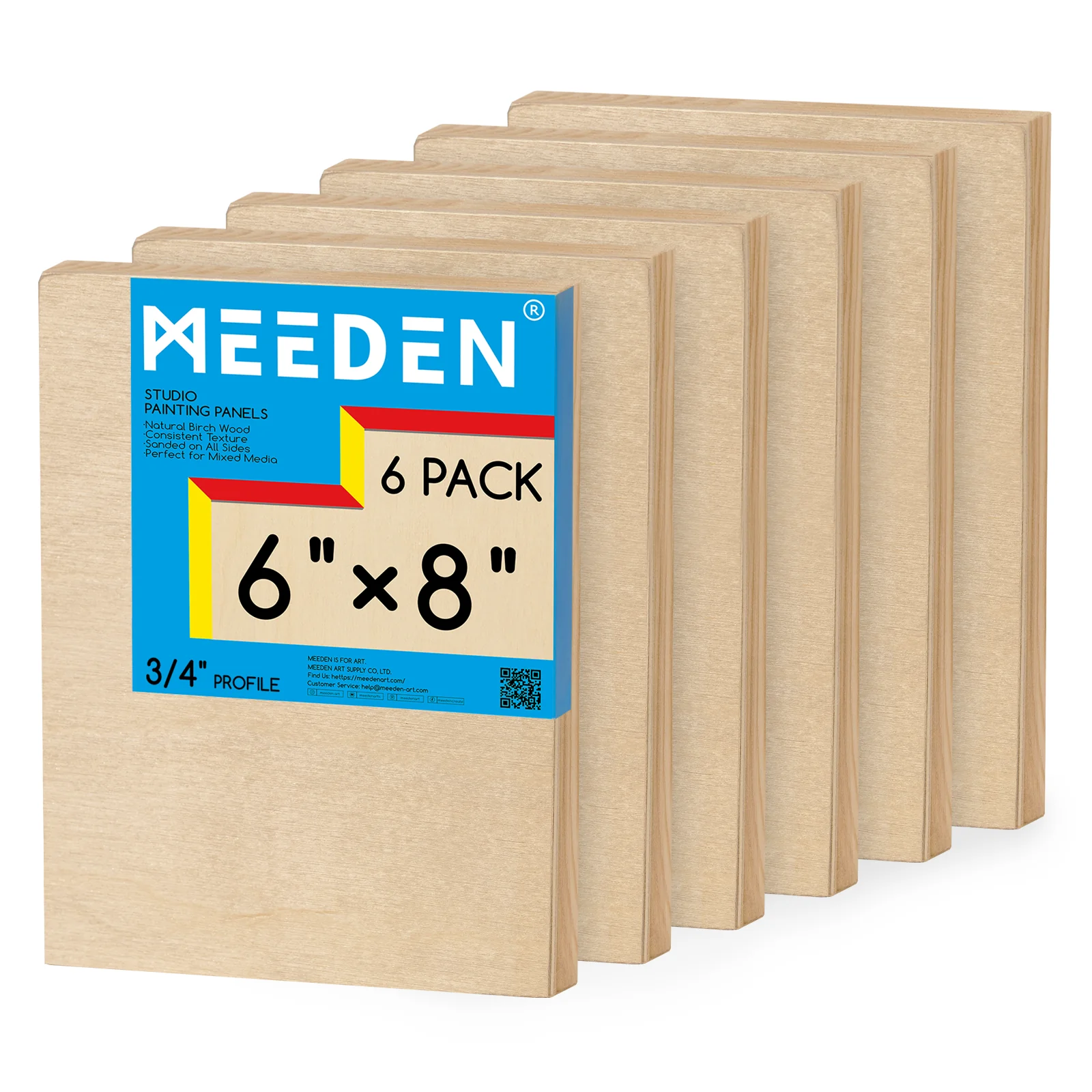 MEEDEN Artist Birch Wood Canvas Board, 3/4” Deep - Image 29