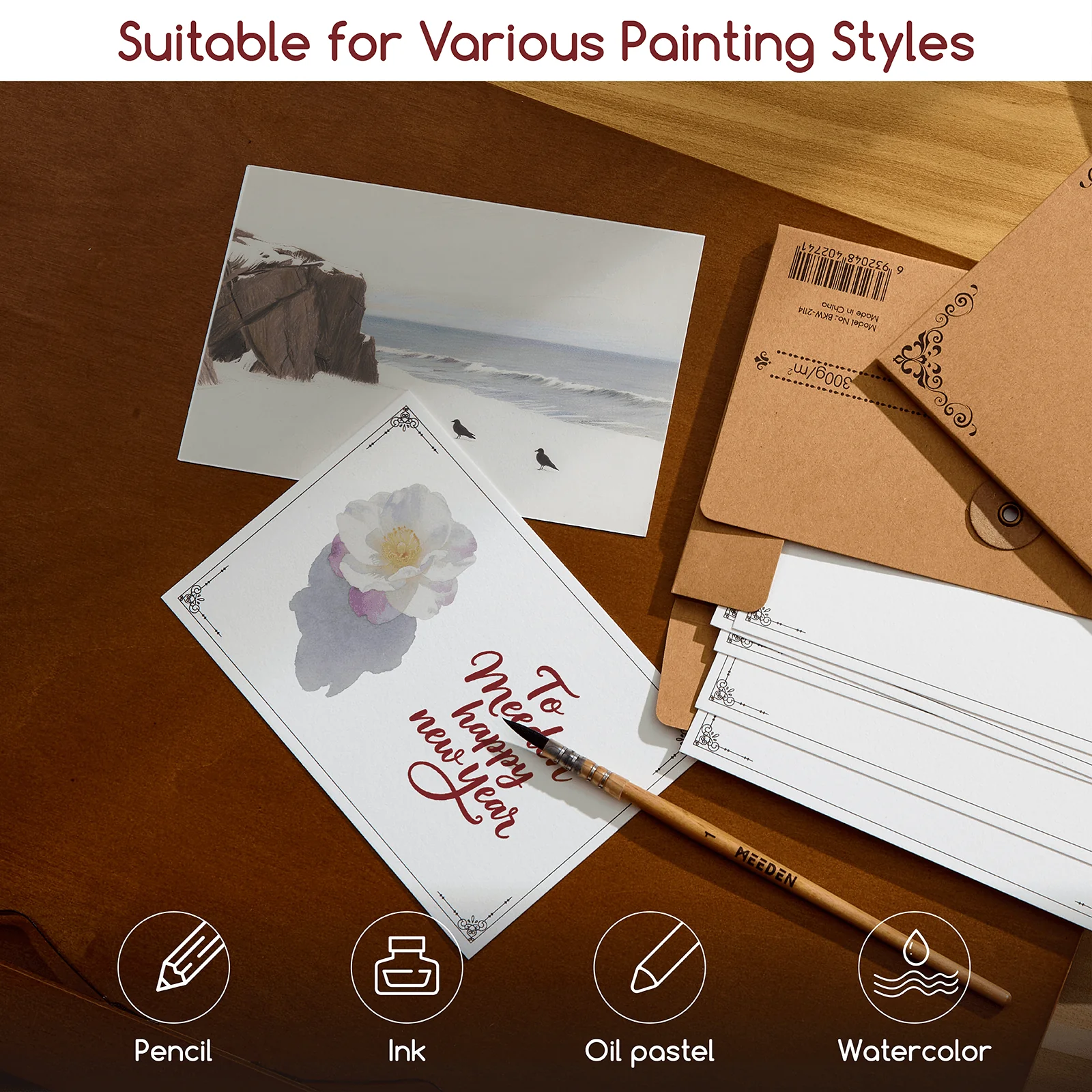 MEEDEN Blank Watercolor Paper Postcards - Image 8