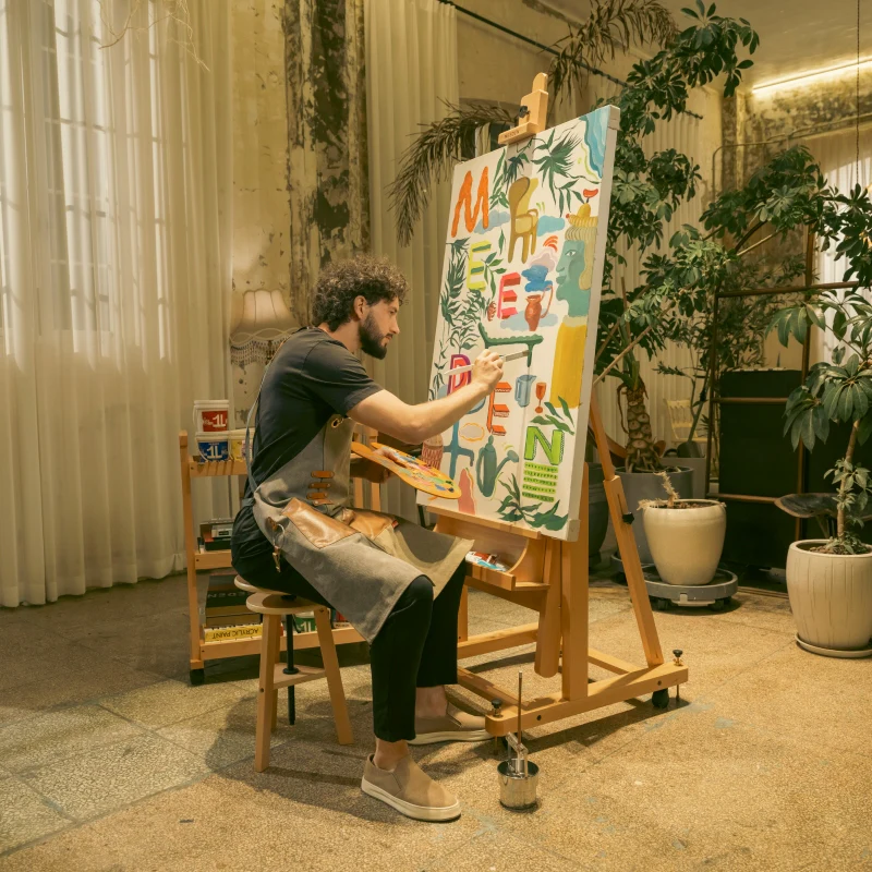 MEEDEN Enlarged Heavy-Duty H-Frame Artist Easel- W11 Pro - Image 2