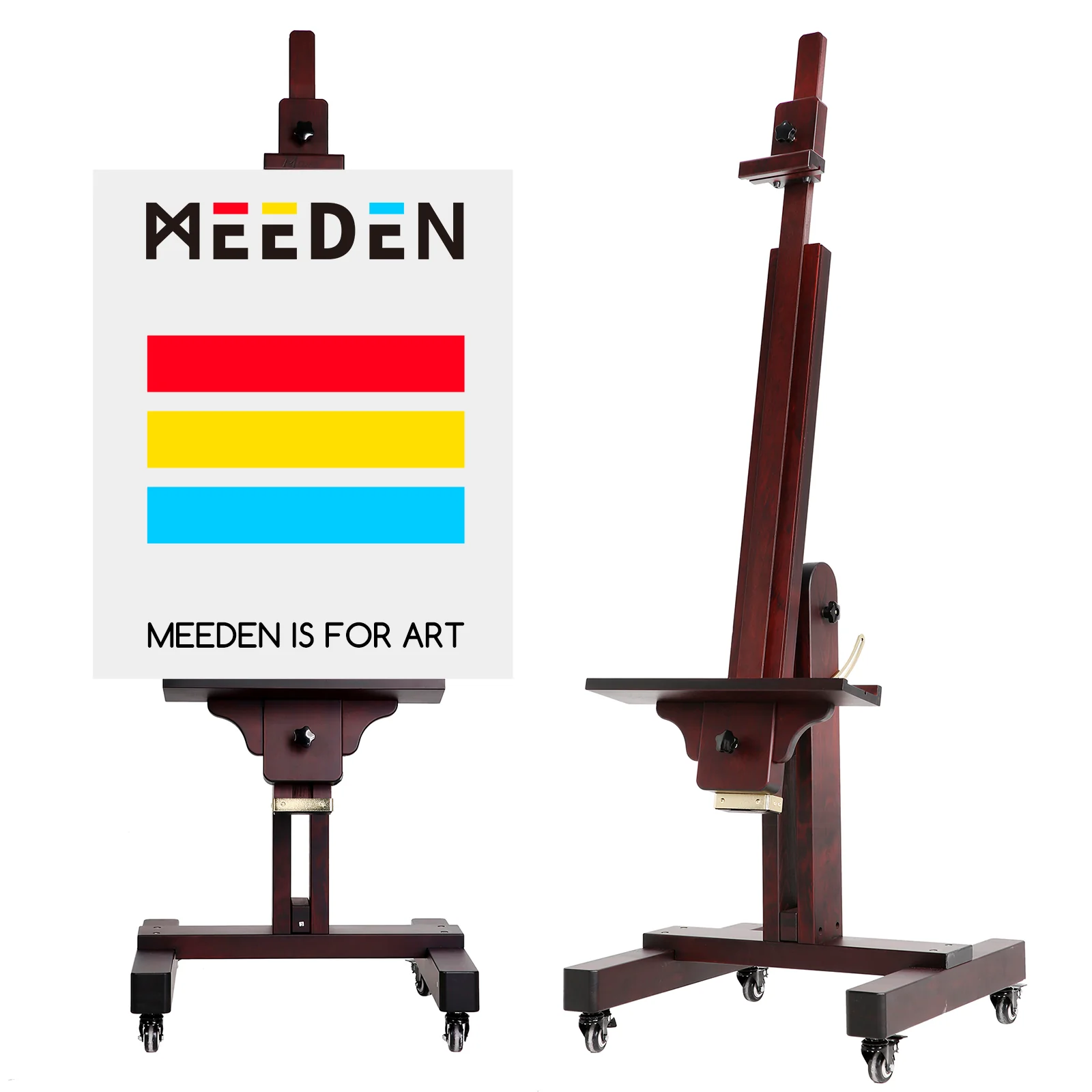 MEEDEN Extra Large Adjustable Artist Easel Stand, Dark Walnut-DHJ-11 - Image 3
