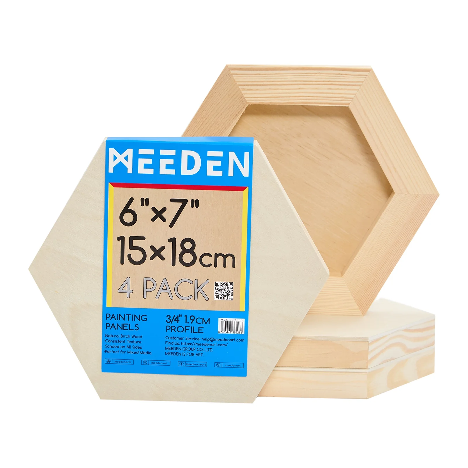 MEEDEN Hexagon Wood Canvas Panels - Image 9